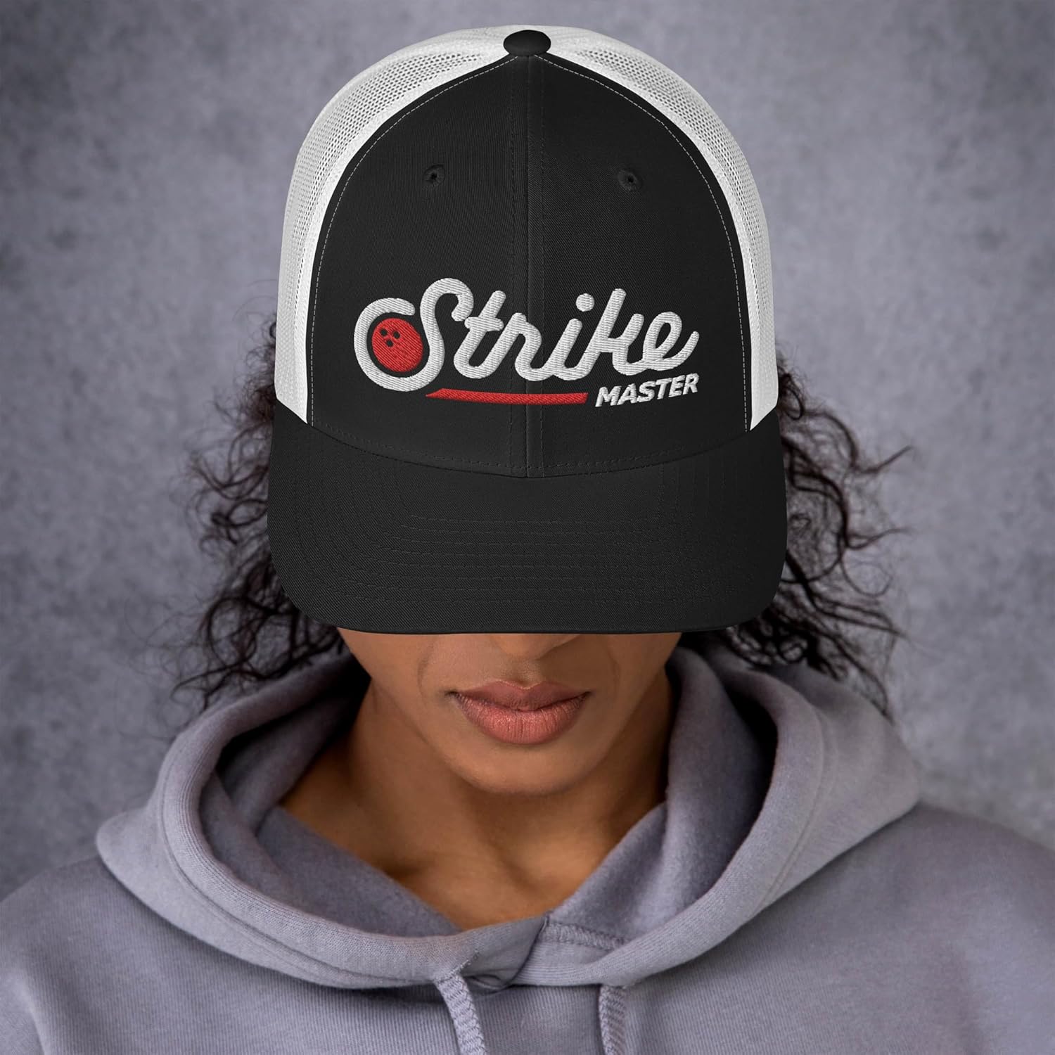 Strike Master Funny Bowling Hat Mesh Bowler Trucker Hat Cap