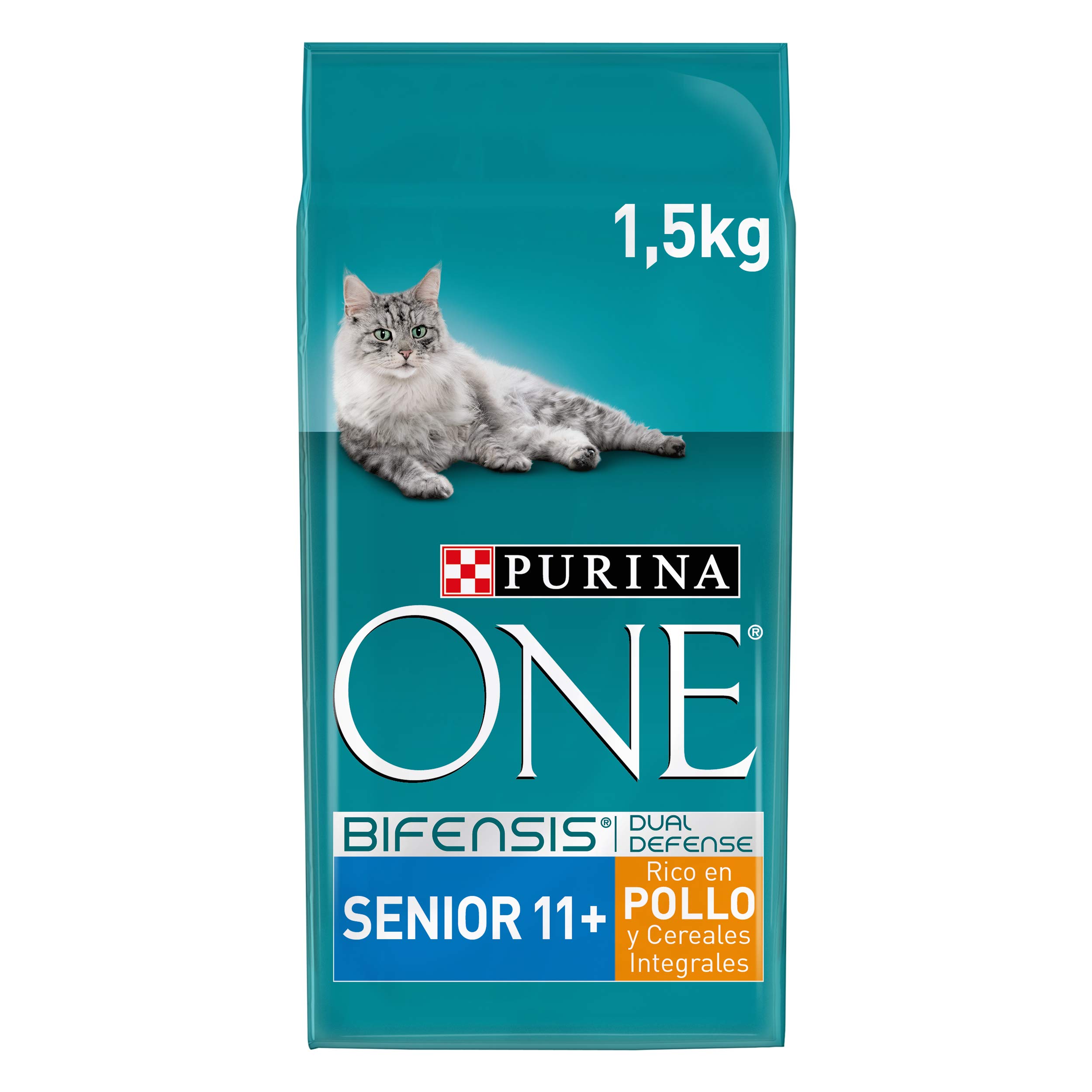 PURINA ONE BIFENSIS Crocchette Gatto Senior in Pollo e Cereali Integrali | Confezione 6x1500g | Difese immunitarie