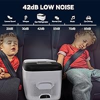 Vista 5 de EUHOMY Refrigeradores de 12 voltios, refrigerador RV de 20 litros (22 cuartos de galón) con 1224 V CC y 110-240 V CA, refrigerador portátil