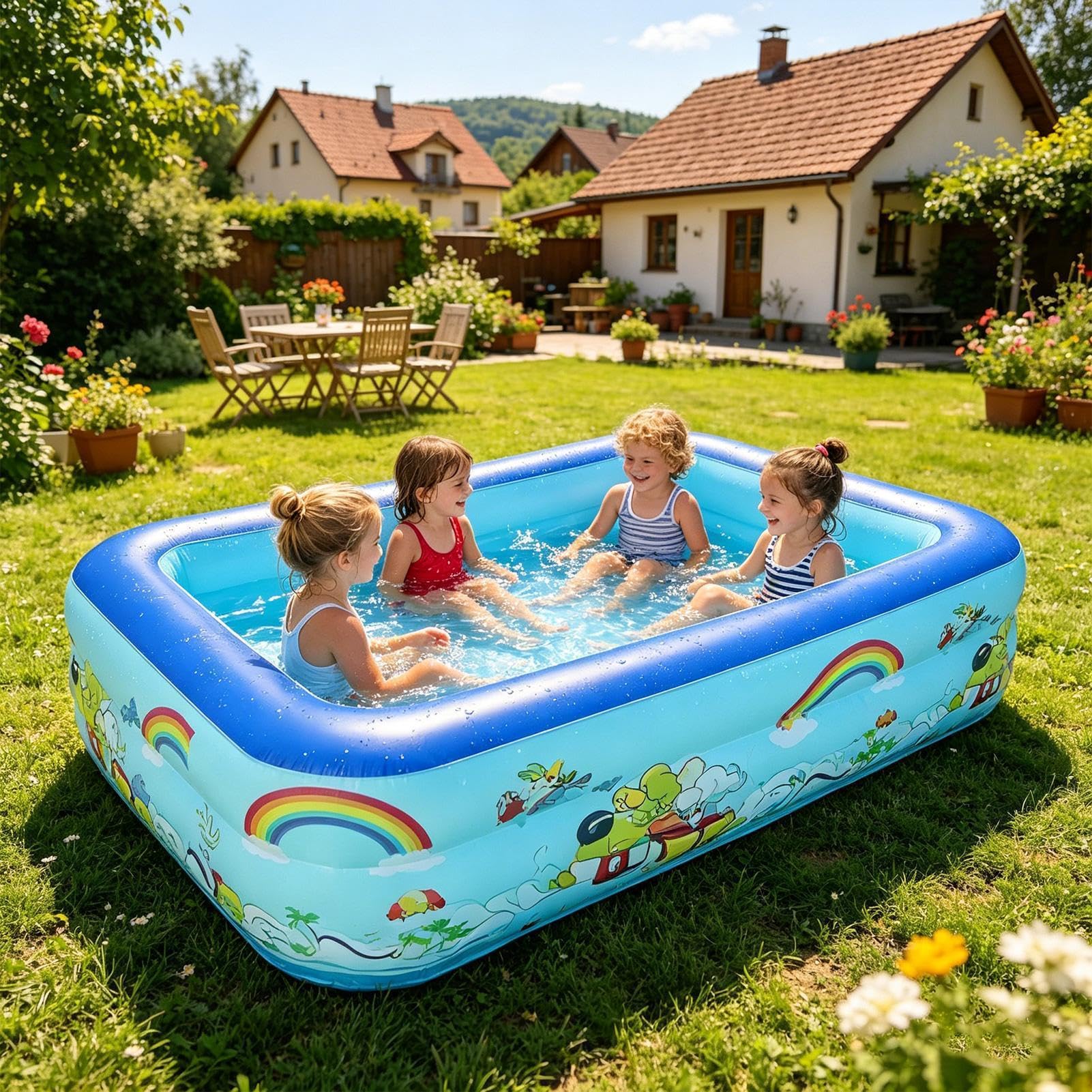 Aufblasbares Schwimmbad | verdicktes Wasserspielzeug | aufblasbares Schwimmbad mit Ballkastenfunktion | für Studenten Jungen Mädchen Eltern Garten Hinterhof Wohnung