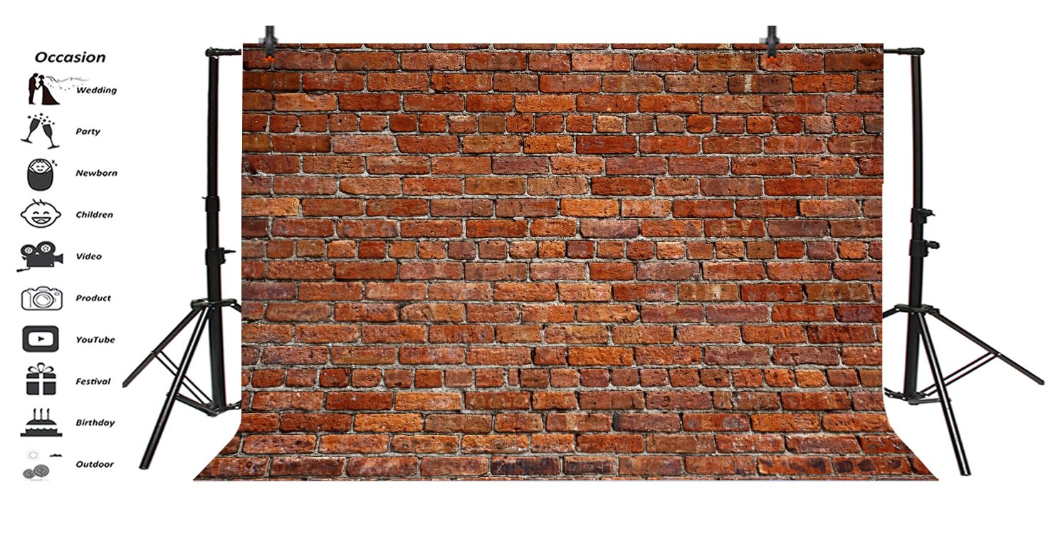 3,5x2,5m Backsteinmauer Fotokulisse Rustikale rote Backsteinmauer Kulisse Antikes Thema Stein Backstein Gestaltung Hintergrund Baby Geburtstag Baby Dusche Party Dekoration