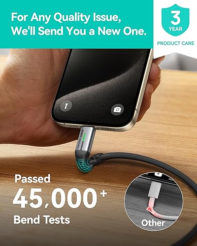 Miniatura 8 de INIU Cargador portátil compacto de alta capacidad para portátil de 140 W 25000 mAh y carga rápida de 240 W 6.6 pies, paquete de 2 combo de cable de