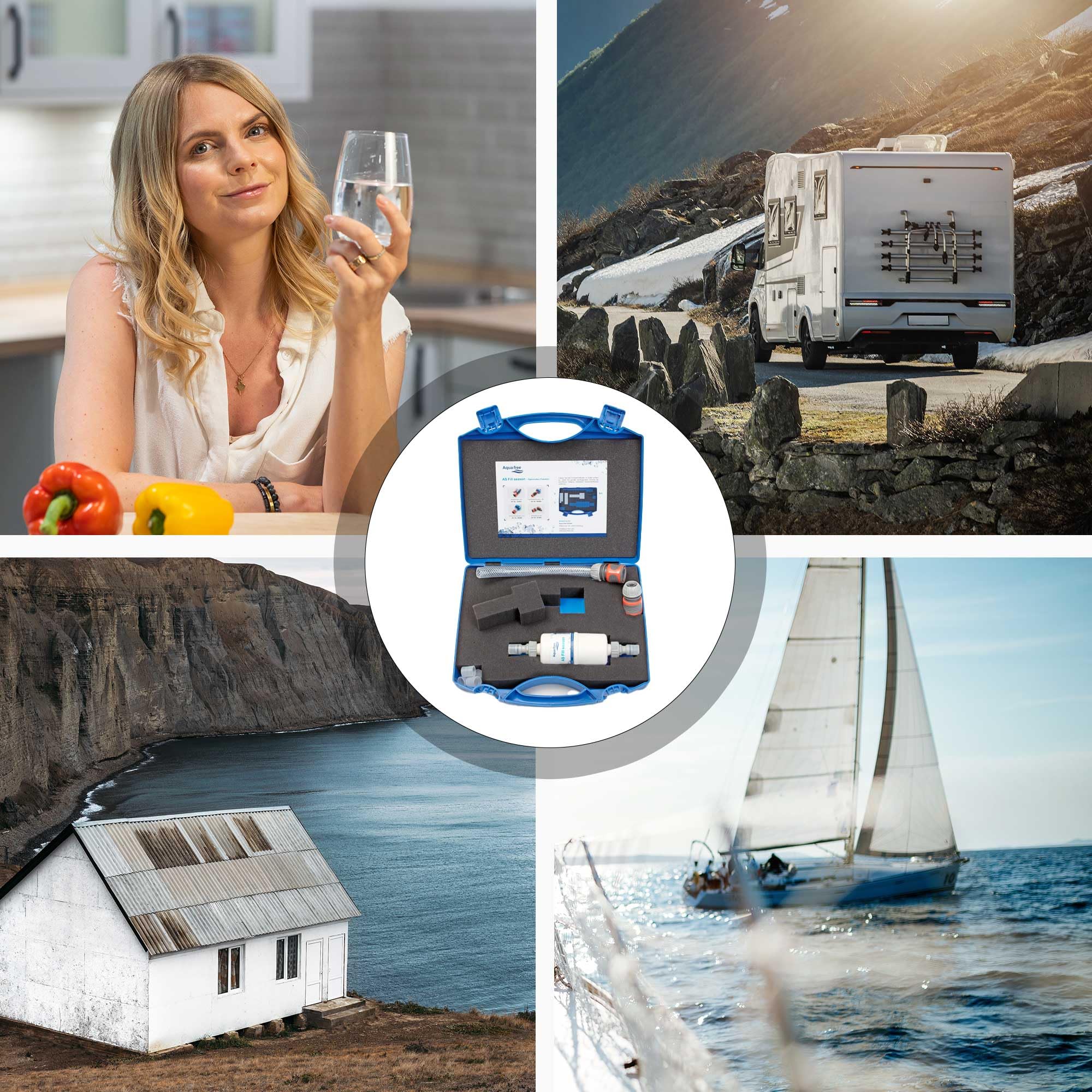 Wasserfilter Camping Wohnmobil Yacht Speedpure Max | Sterile Befüllung Frischwassertank | hoher Durchfluss bis 22 Liter/Minute | hohe Filtermenge bis 12.000 Liter