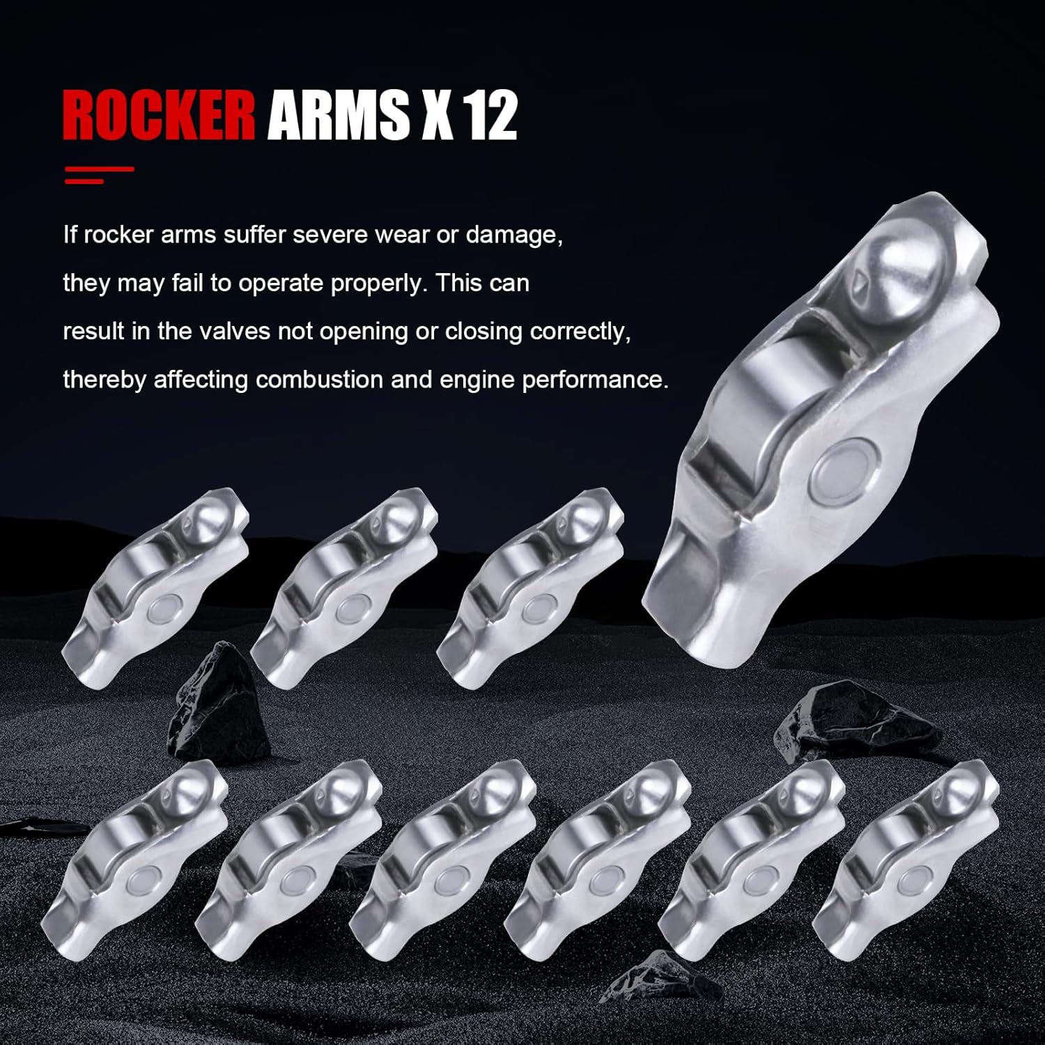 12 PCS Rocker Arm and Lifter Kit Compatible with Dodge Ram 1500 Promaster Challenger Charger Journey Avenger & Jeep Grand Cherokee Wrangler & Chrysler 200 300, 2011-2020,3.6L 5184296AH 5184332AA