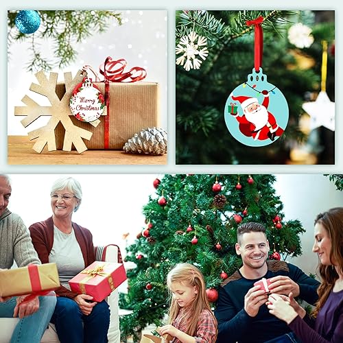 Miniatura 5 de Adornos de Navidad personalizados con foto, 1-150 paquetes de imágenes de texto con nombre de logotipo personalizado para bodas de Navidad,