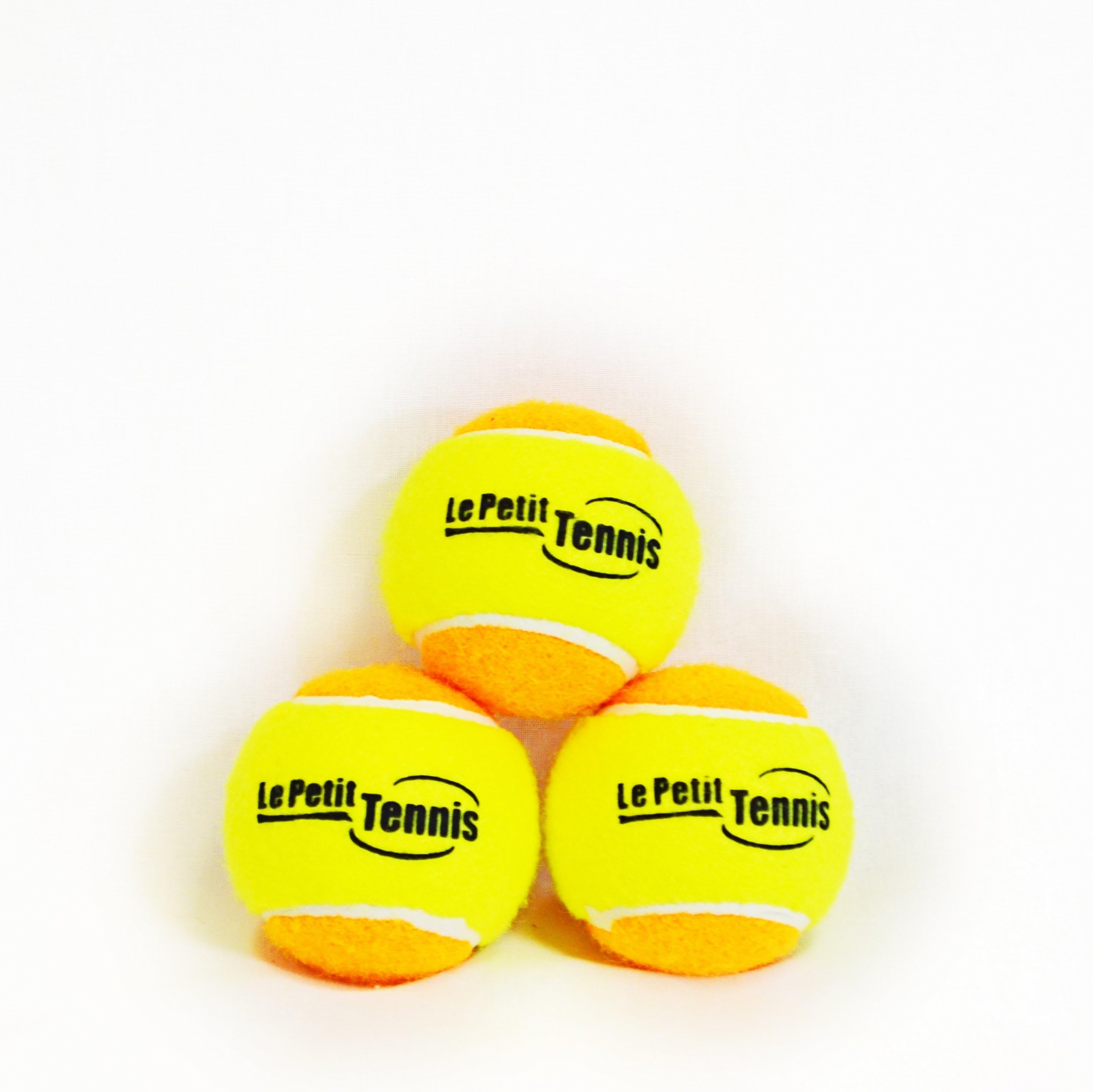 Le Petit Tennis - Pk3 Orange-Yellow (Stage 2) Tennis Balls for Kids - (For 60ft Court)