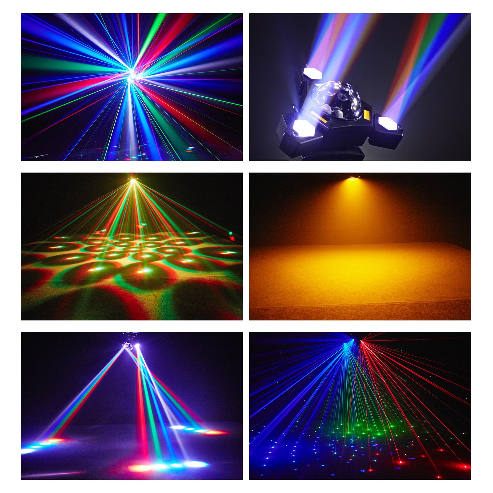 80 W RGBW LED Illuminazione da palcoscenico DJ con effetto fascio RGB, 20 canali DMX512, suono attivato Strobe, Master-lave Auto Run, 0-100% oscuramento delicato per feste, club, discoteche, matrimoni