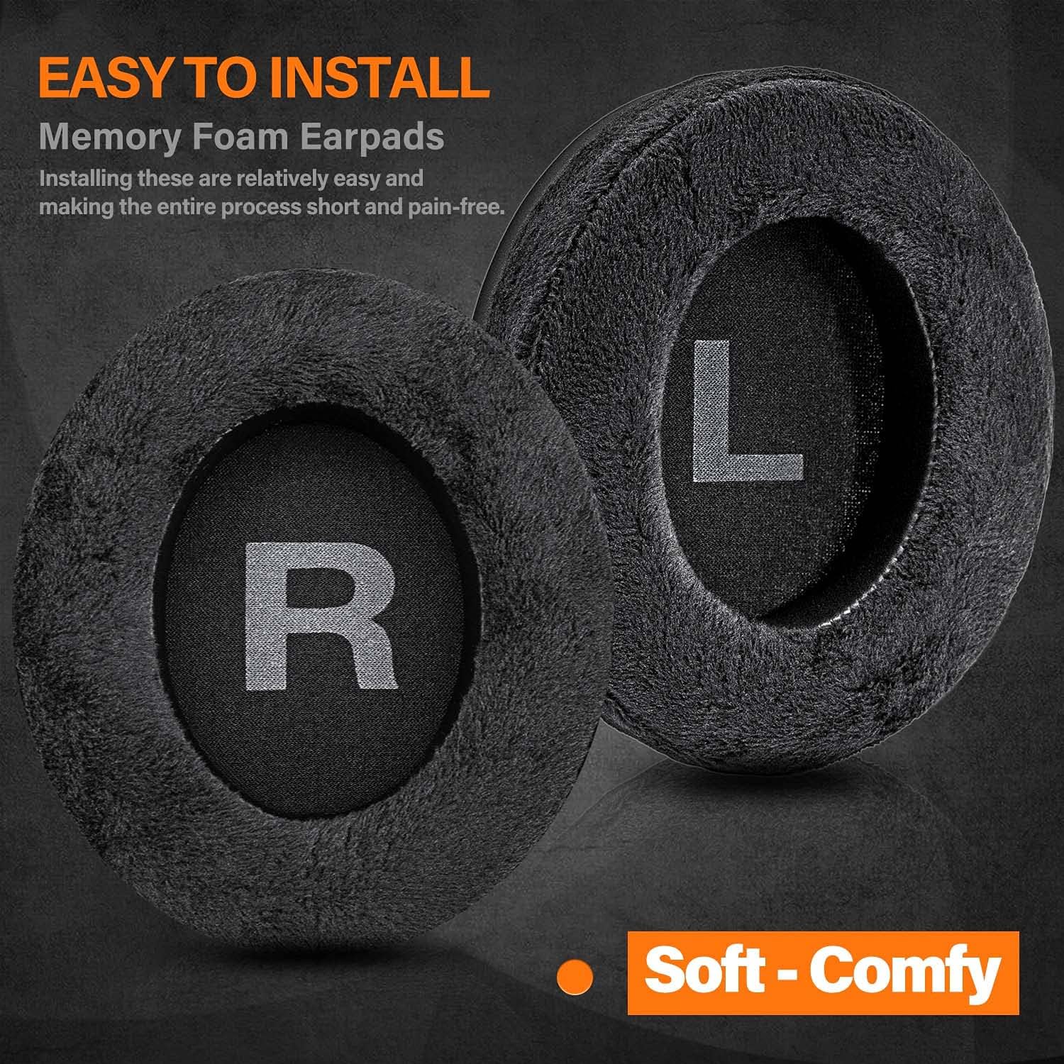 SHP9500 Replacement Ear Pads Compatible with SHP9500 Over-Ear Headphones I Memory Foam Ear Cushions with Breathable Hole (Velour)
