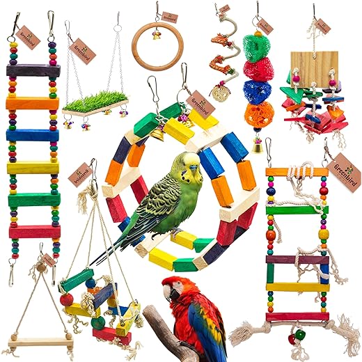 GREENBIRDS Bird Chew Toys Bundle of 10