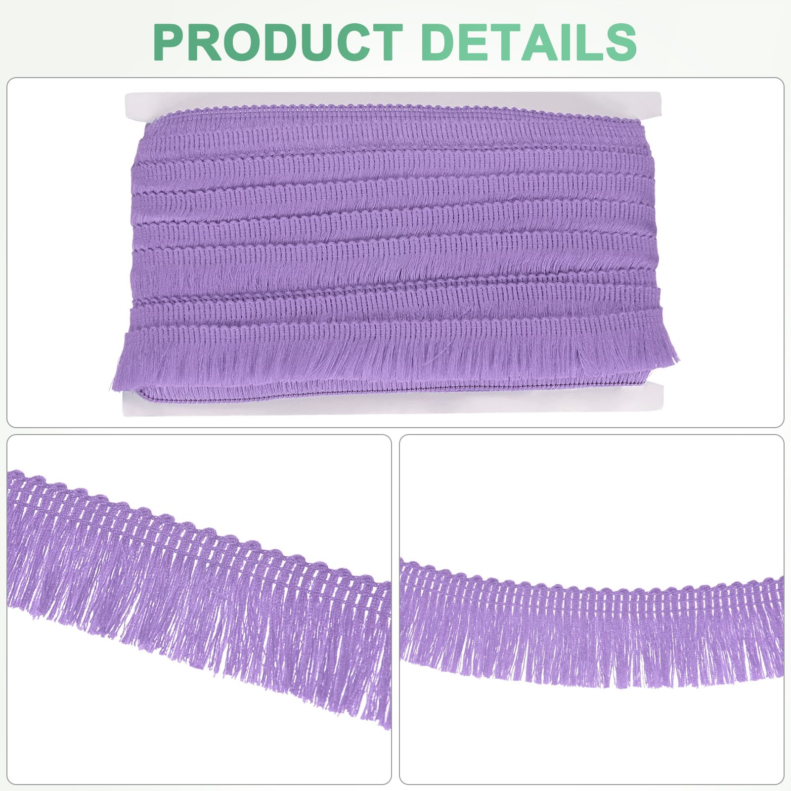 M METERXITY 27 Yards Tassel Fringe Trim, 1 Inch Wide Polyester Fringe Boho Lace Sewing Fringe Trimming for Latin Dress/Skirt/Bags/DIY - Image 2