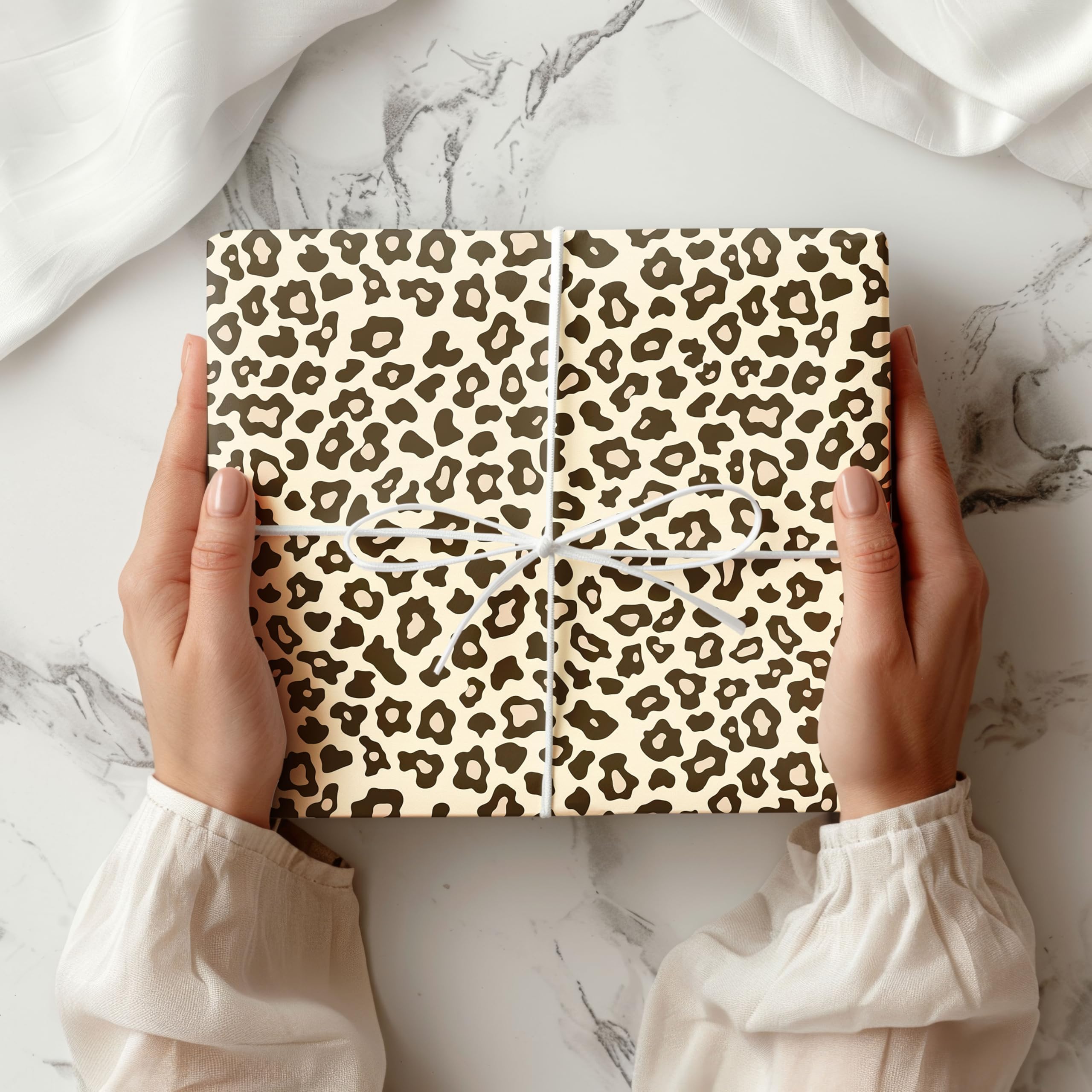 Animal Print Pattern Wrapping Paper - Stationery Gift - Anniversary, Birthdays, Weddings, Valentines - Gifts For Him Her - Hen Party Leopard - W9 (Medium Sheet - 42 x 58cm / 15.7" x 22.8" inches)