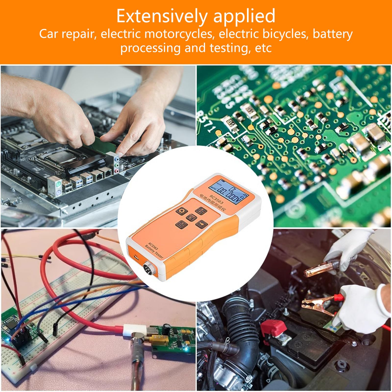 Strumento diagnostico avanzato per l'analisi delle tensioni di resistenza, segnali da 1 kHz, 5 volte/secondo, design leggero, misuratore di tensione della batteria portatile, attrezzatura diagnostica