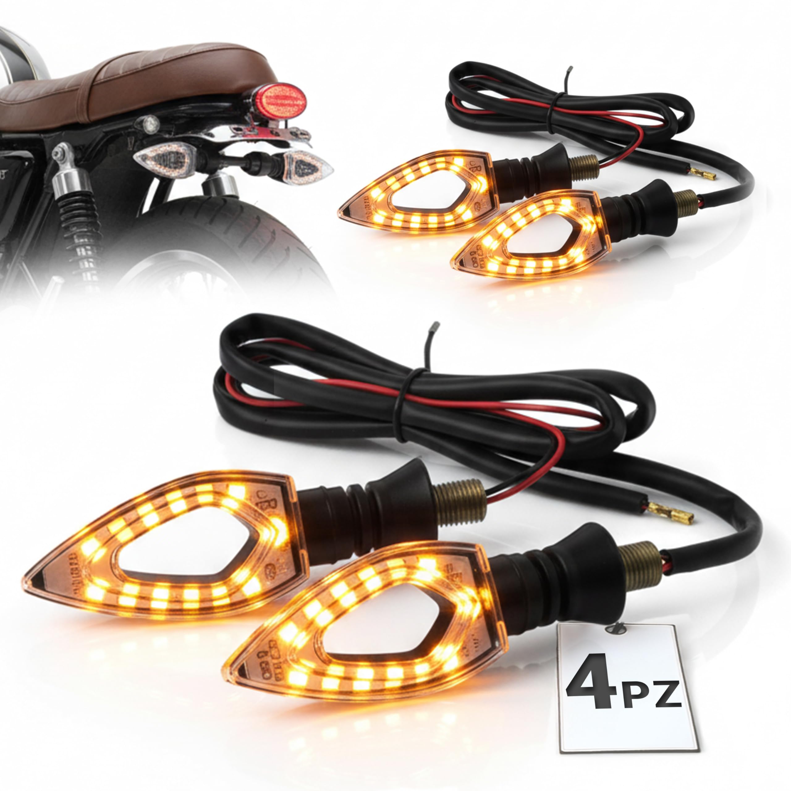 77206002A 1 COPPIA FRECCE ARROW CARBON LOOK CORTE OMOLOGATE Per MOTO - Foto 9