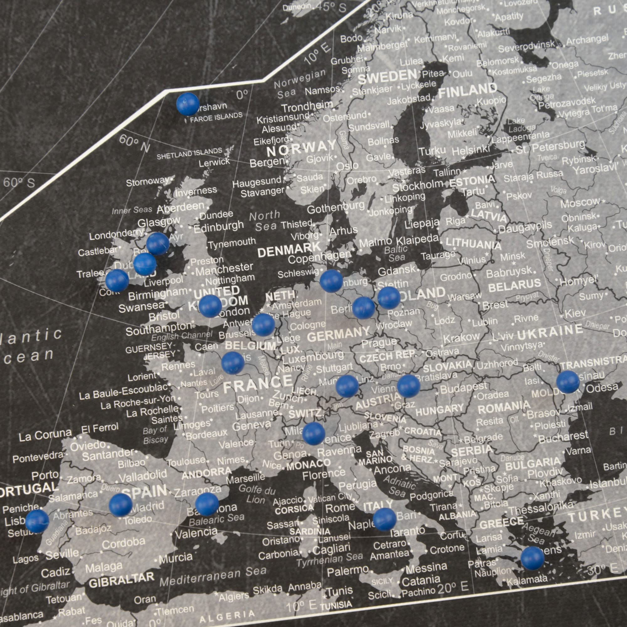Amazon.com: Push Pin World (Winkel Tripel) Map (Pin Board