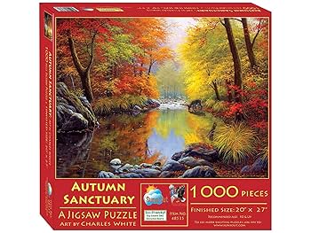 Amazon.com: SUNSOUT INC - Autumn Sanctuary - 1000 pc Jigsaw