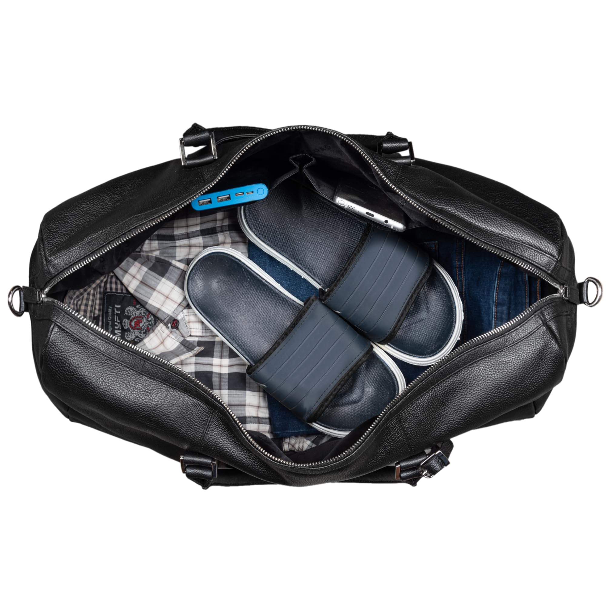 STILORD Herkules Premium Leder-Reisetasche für Herren & Damen Weekender Echtleder - Wochenendtasche zum Umhängen Reise Duffel Bag Handgepäck Flugzeug wasserdicht groß Farbe:schwarz