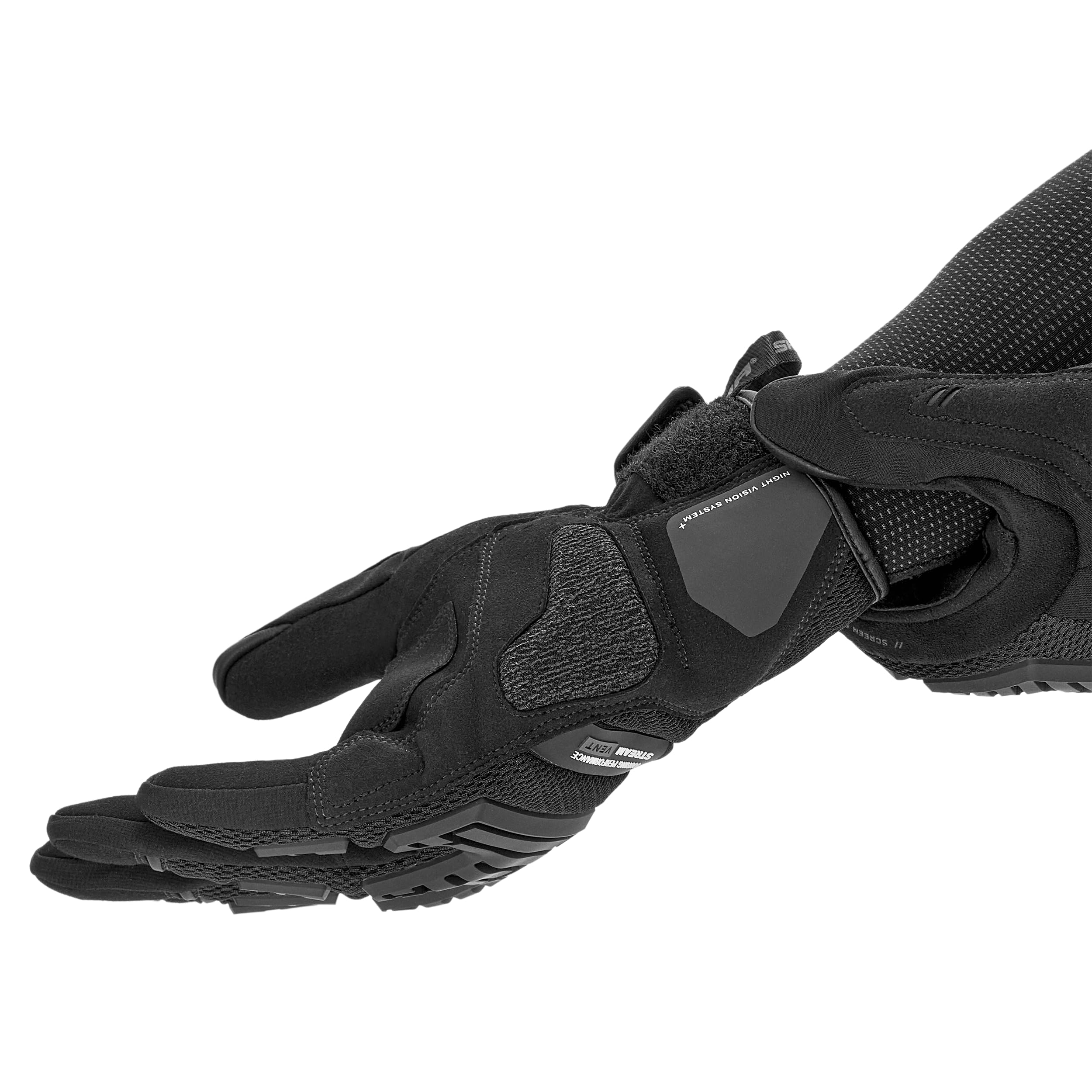 SHIMA STREAM Motorrad Handschuhe Damen Kurze Sommer Motorradhandschuhe Schutz Schutzkleidung Touchscreen Motorcycle Belüftet Verstärkt Leicht Motorbike Sommerhandschuh (Frauen, Schwarz, XS)