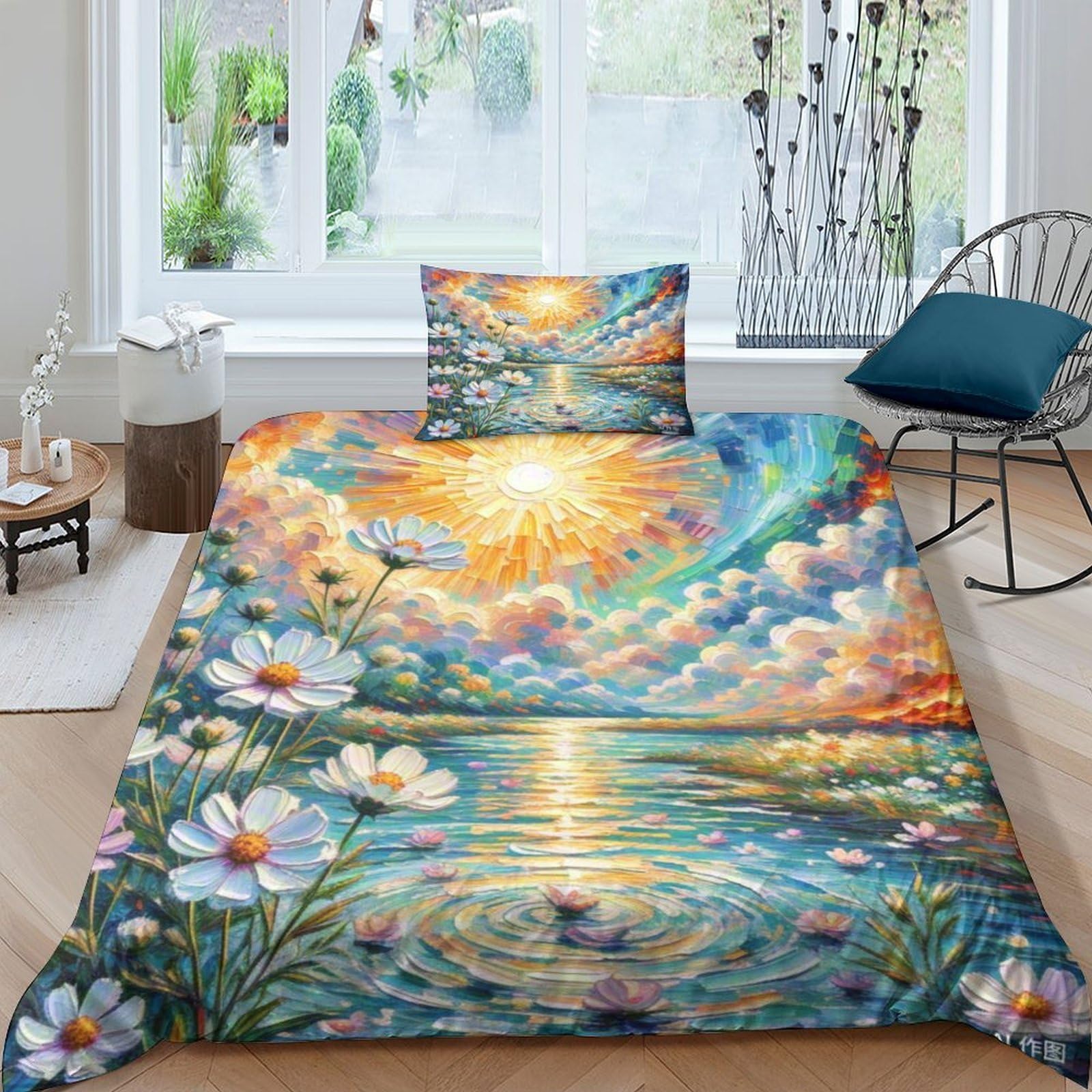 Taie d'oreiller et housse de couette Cosmos 3D microfibre lit enfants