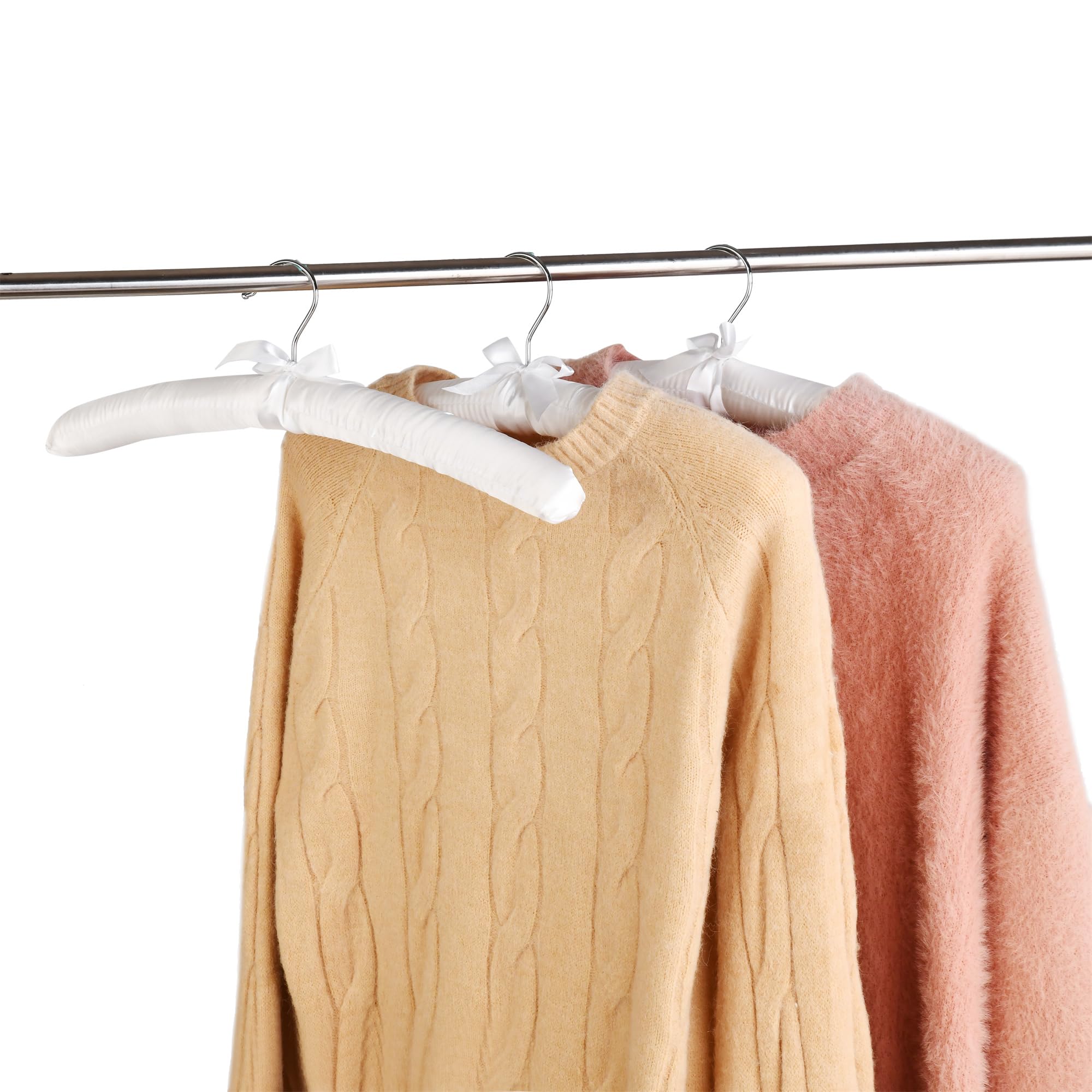 Lot De 10 Cintres En Satin Blanc 13_0000731_4 | Leroy Merlin