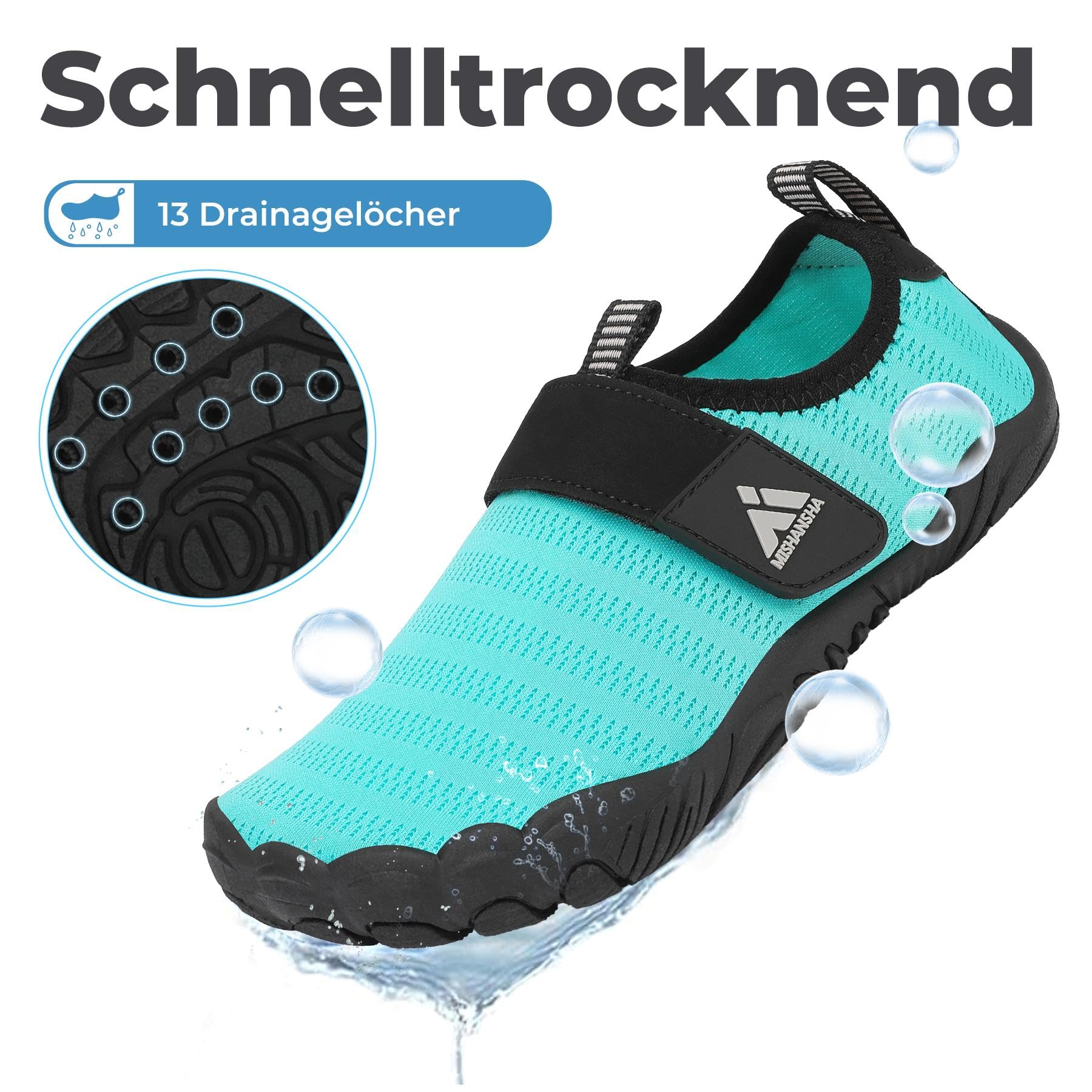 Mishansha Zapatos de Playa Niño Niña Secado Rápido Escarpines Agua Antideslizantes Zapatillas de Piscina Surf Buceo Talla 24-35 EU