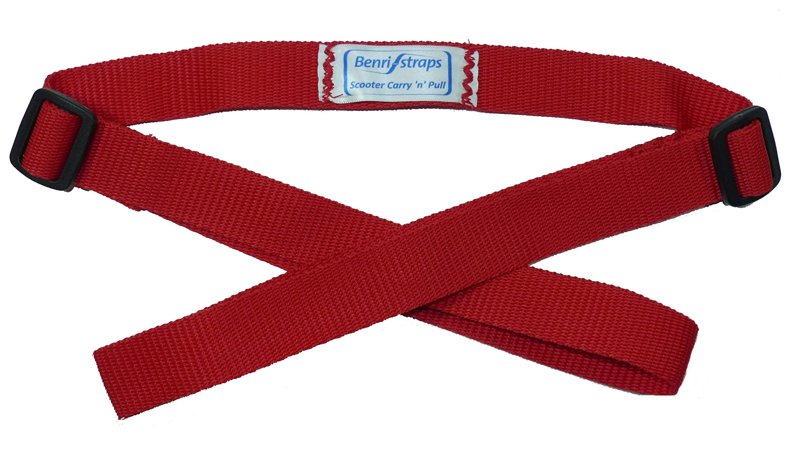 Children's Scooter Carry and Pull Strap: Handlebar Reins; Towing and Shouldering Micro scooters (Red)