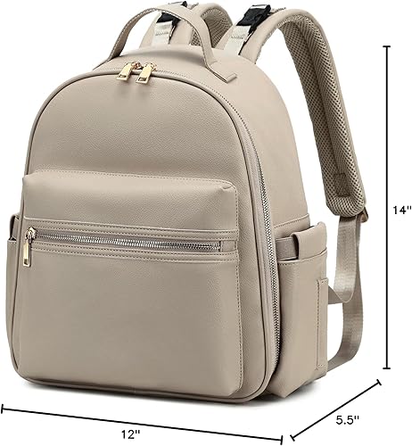 Miniatura 7 de Mochila compacta para pañales con hebilla para cochecito, bolsillos aislados y bolsillo impermeable