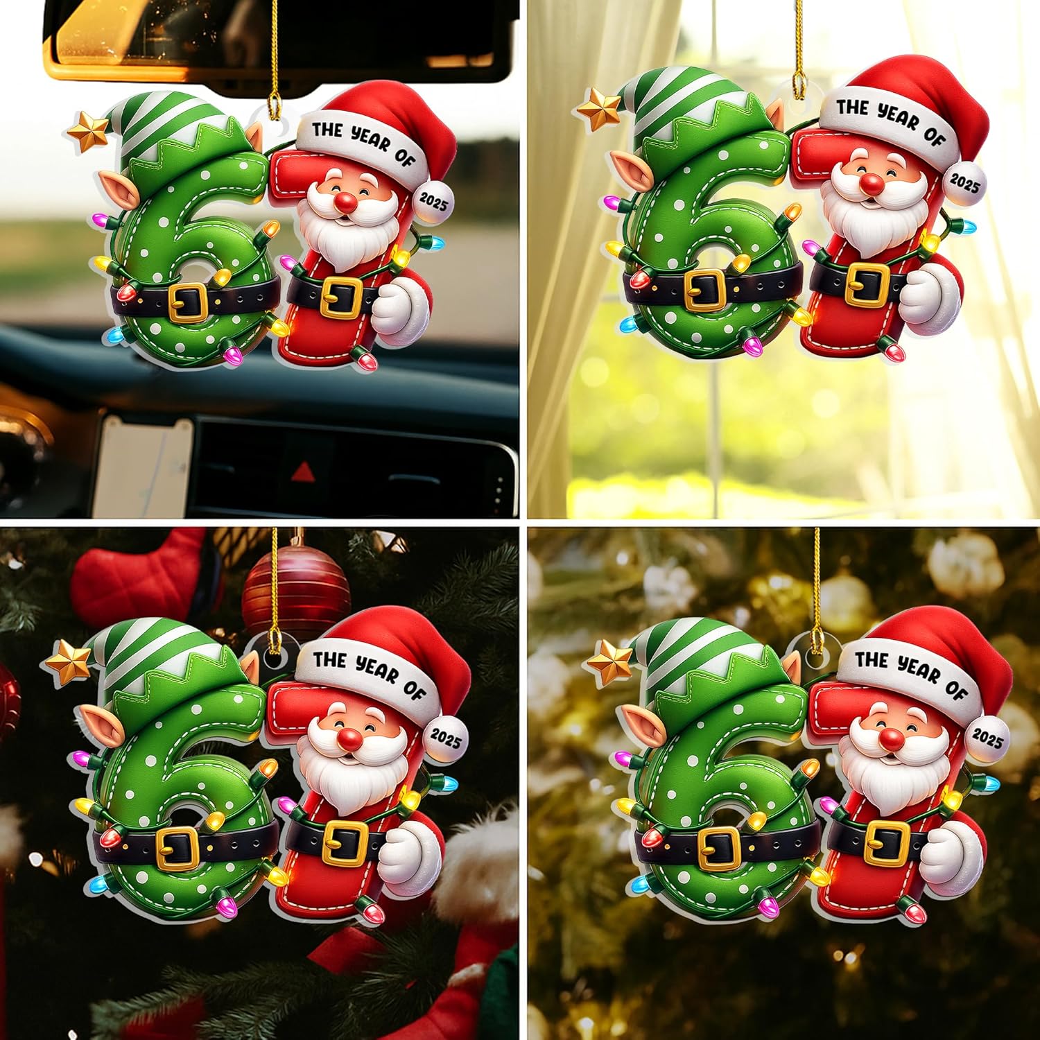 67 Ornament, Funny Six Seven Ornaments, Acrylic 6 7 Trending Ornaments Decoration 2025, Christmas Decorations 2025, 6 7 Meme Gifts for Teen Girl, Boy, Viral Xmas Decor - Image 5