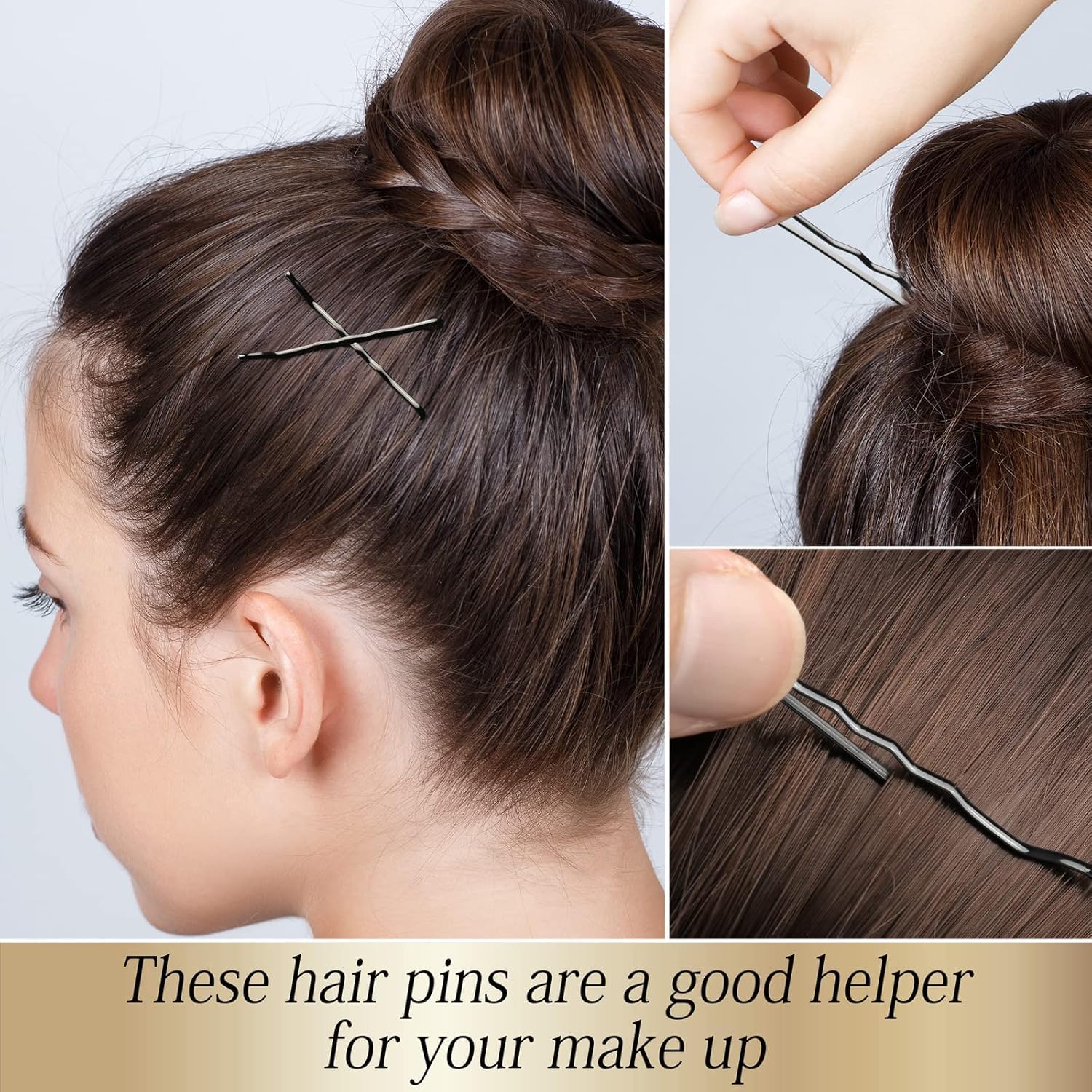 KANPRINCESS 2 Inches Hair Pins Kit Secure Hold Bobby Pins Clips for Women Girls and Hairdressing Salon With Clear Storage Box (2 inch pin 50, 2 inch) 4