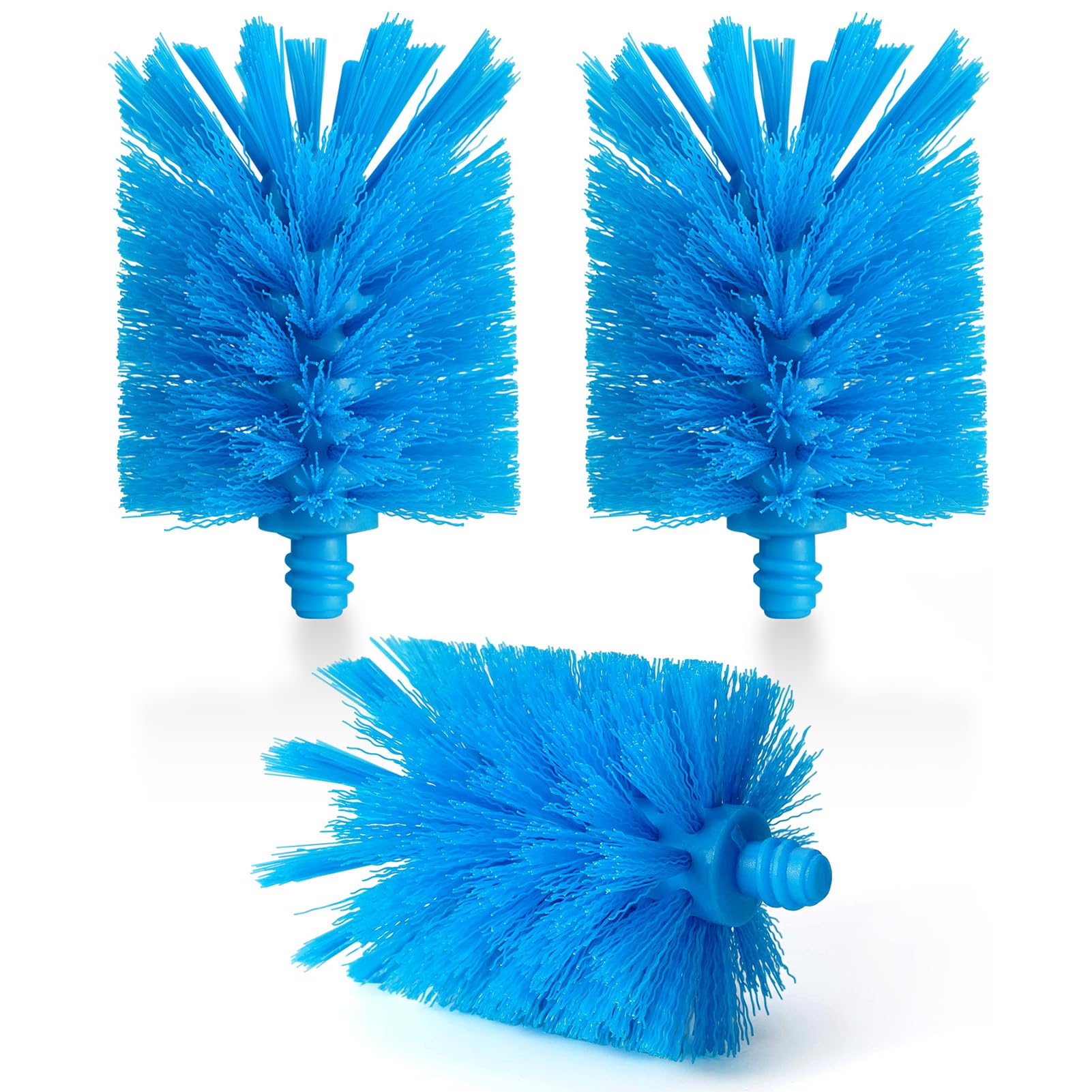 2-in-1 Bottle Brush Refills, Replacement Brush Heads, Breezy Blue, 3 Pack