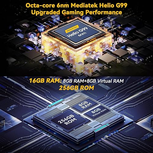 Miniatura 5 de Blackview N6000 Smartphone resistente 2023, teléfono Android 13 pequeño de 4.3 pulgadas, 16 GB 256 GB Octa-core MTK Helio G99 6nm, cámara de 48 MP +