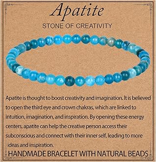 LPBeads Handmade Natural Gemstone Stretch Elastic Bracelet Healing Crystal Round Stone Beads Jewelry Gifts for Women Men