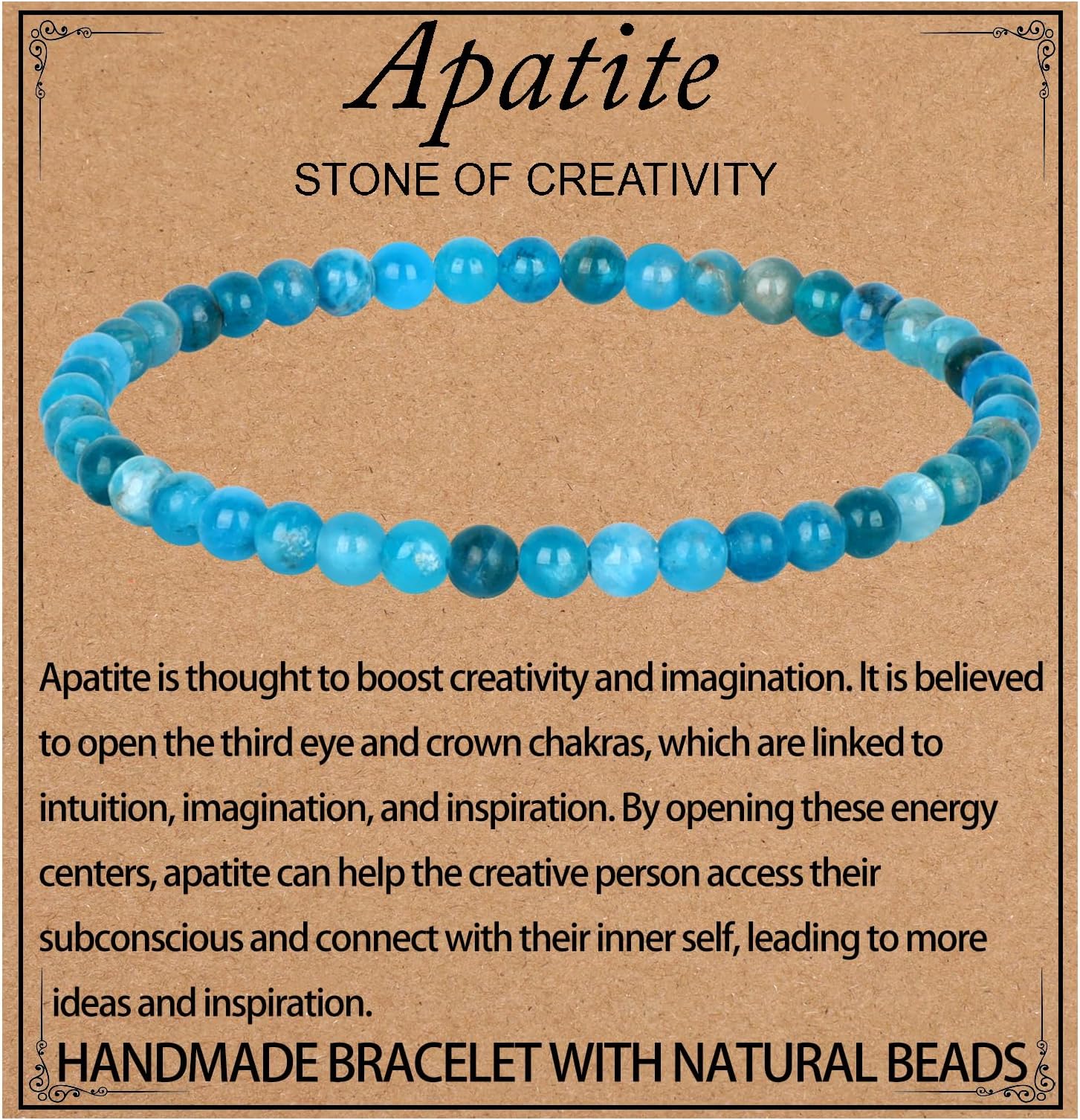 LPBeads Handmade Natural Gemstone Stretch Elastic Bracelet Healing Crystal Round Stone Beads Jewelry Gifts for Women Men