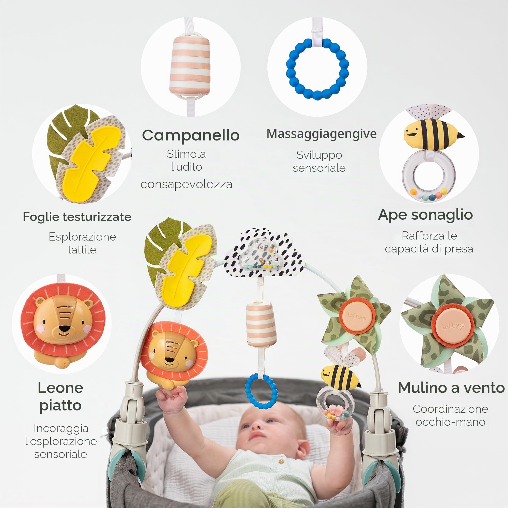 TAF TOYS 12795 - Arco per passeggino Savana