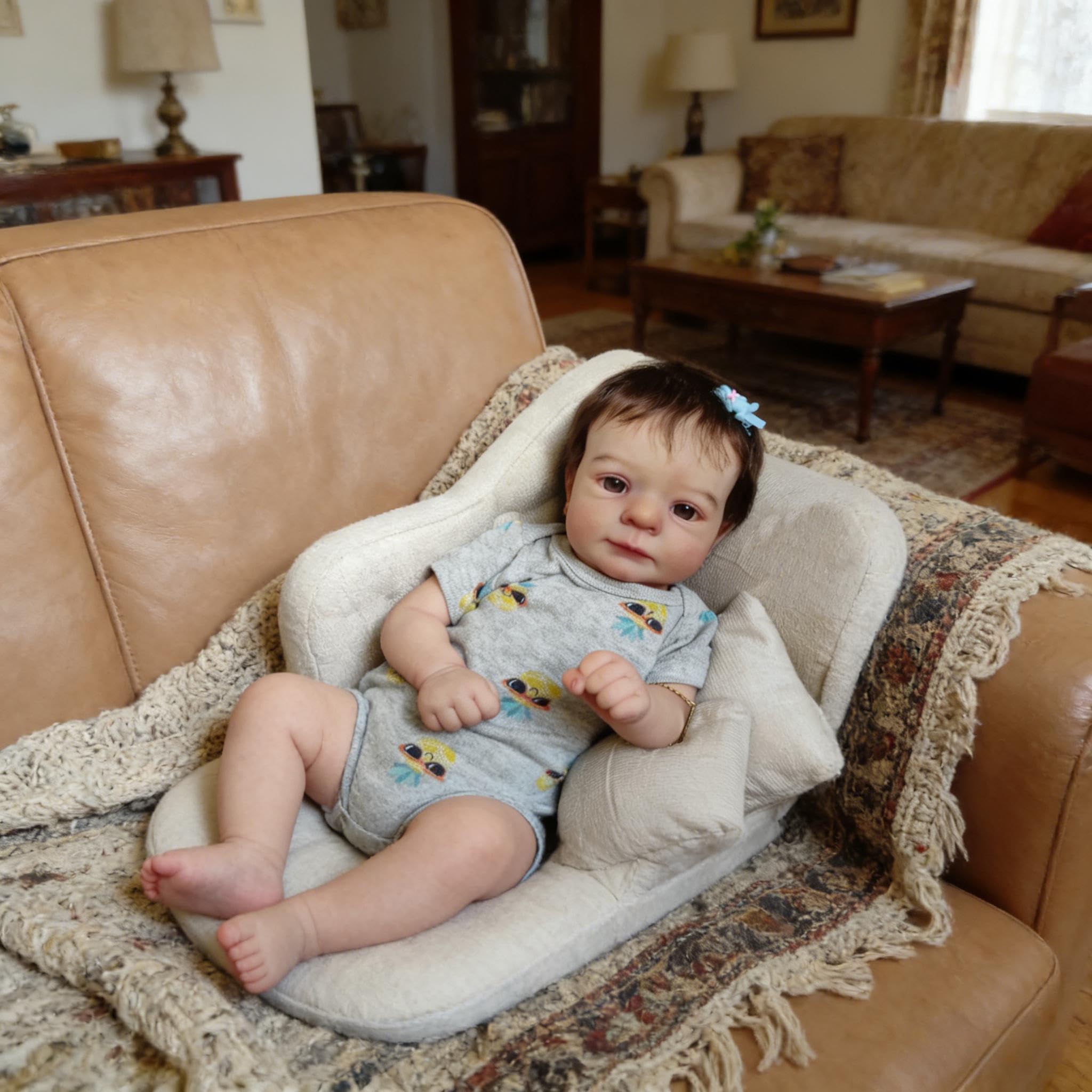 RXDOLL Prawdziwie wyglądające lalki Reborn Baby Dolls silikonowe na całe ciało, dziewczyna, 45 cm, miękki winyl, realistyczna lalka dla noworodka, prezent zabawka z akcesoriami dla dzieci w wieku od 3