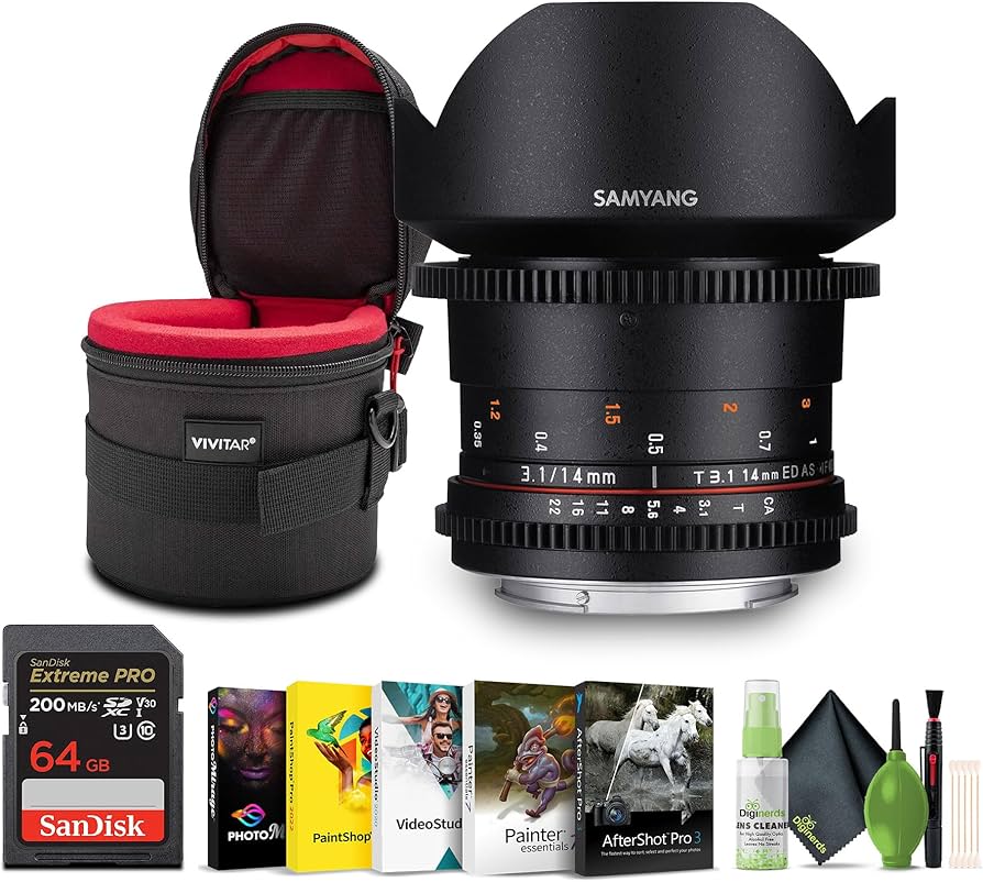 Amazon.com : Samyang 14mm T3.1 VDSLRII Cine Wide Angle Lens for