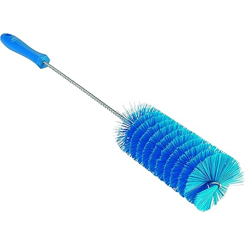 Vikan 53703 Soft Tube Brush, Polyester, 2-25/64" x 20" OAL, Blue