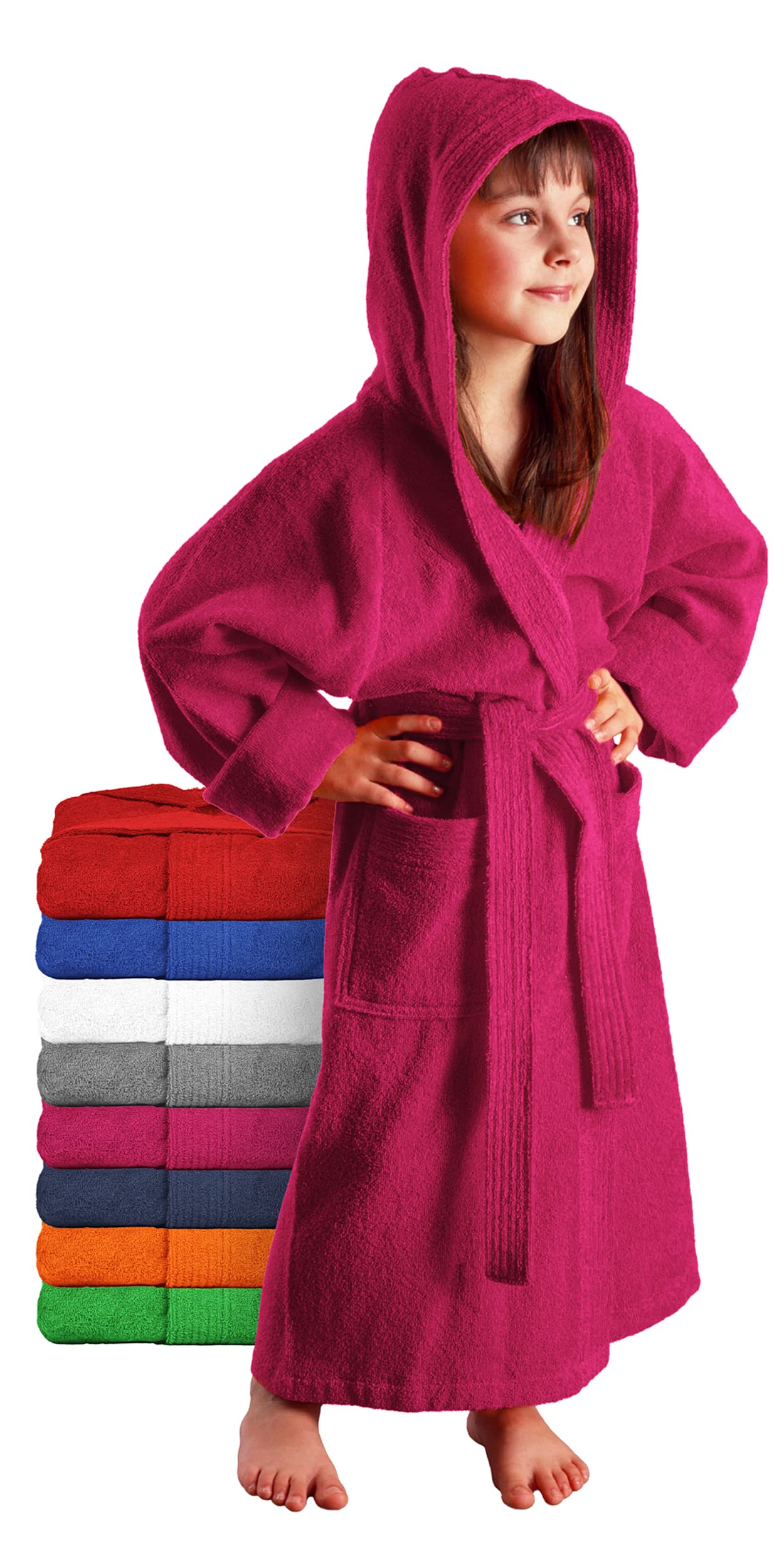 Arus Child’s Bathrobe, 152, Raspberry