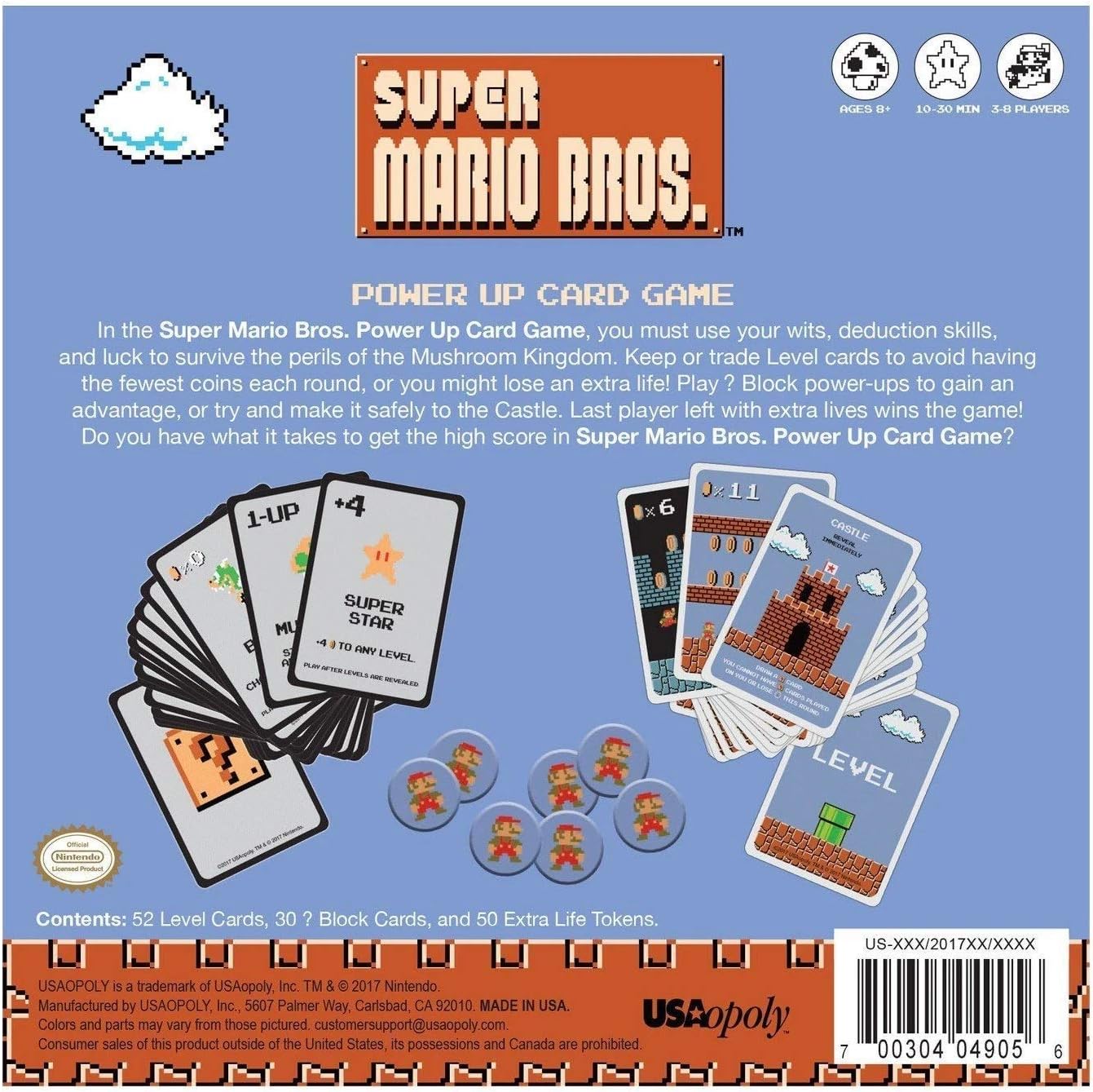  Permainan Kartu Super Mario USAopoly Super Mario Card Game: Berpetualang dan Bersenang-senang di Kerajaan Jamur! 