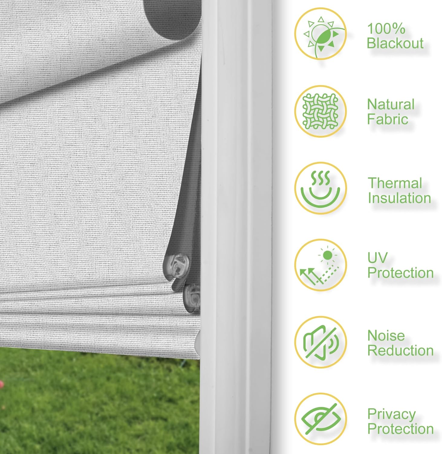 Top Down Bottom Up No Drill Roman Shades for Windows No Tools Roman Shades, UV Protection, Privacy, Thermal Insulation Roman Blinds, Easy to Install, Blackout-White Custom Sizes
