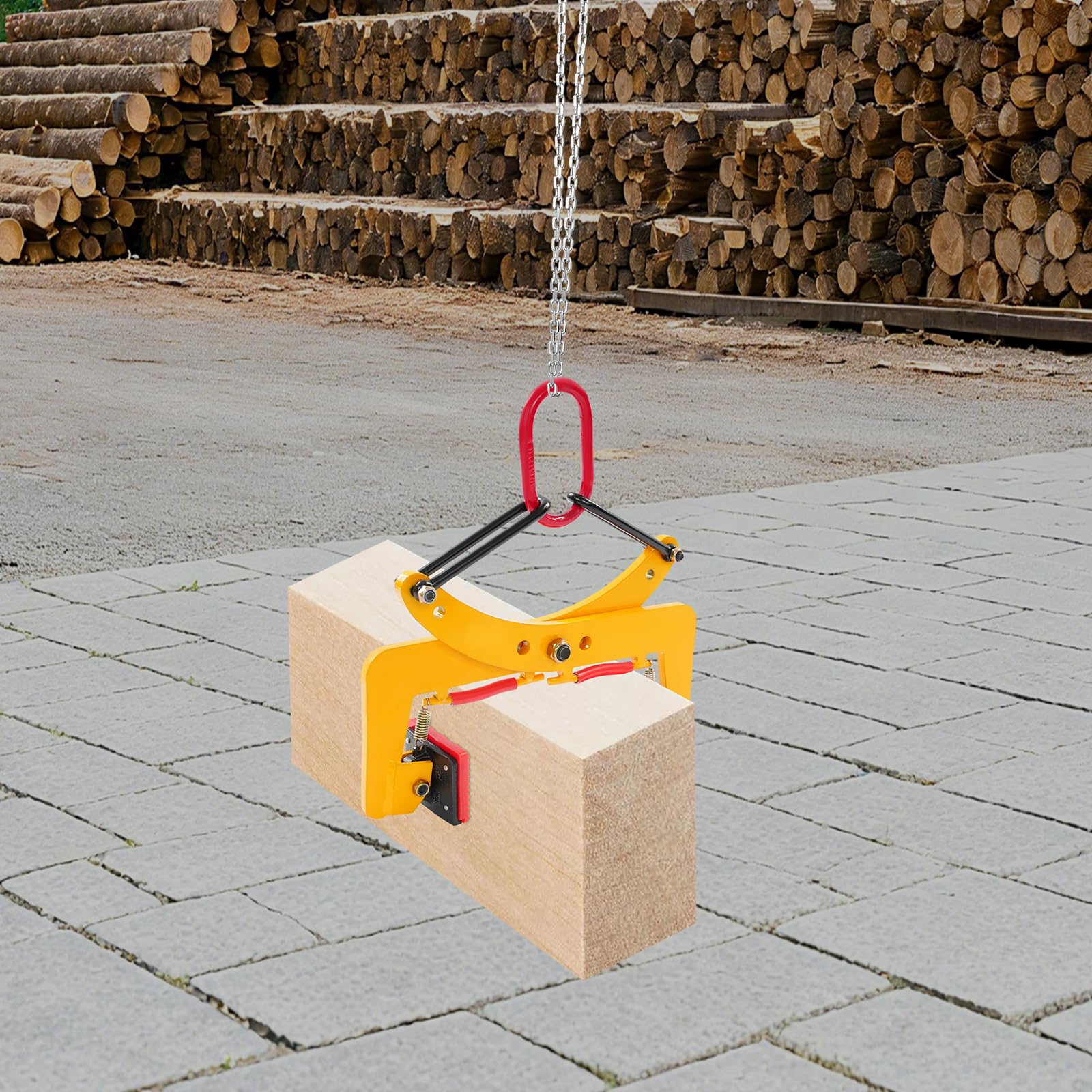 Supporto per mattoni da 280 kg, pinza da 8 – 30 cm, in gomma regolabile, morsetto per pietra in acciaio al manganese (280 kg-gancio/maniglia per il trasporto (6 – 8 – 10 pollici)