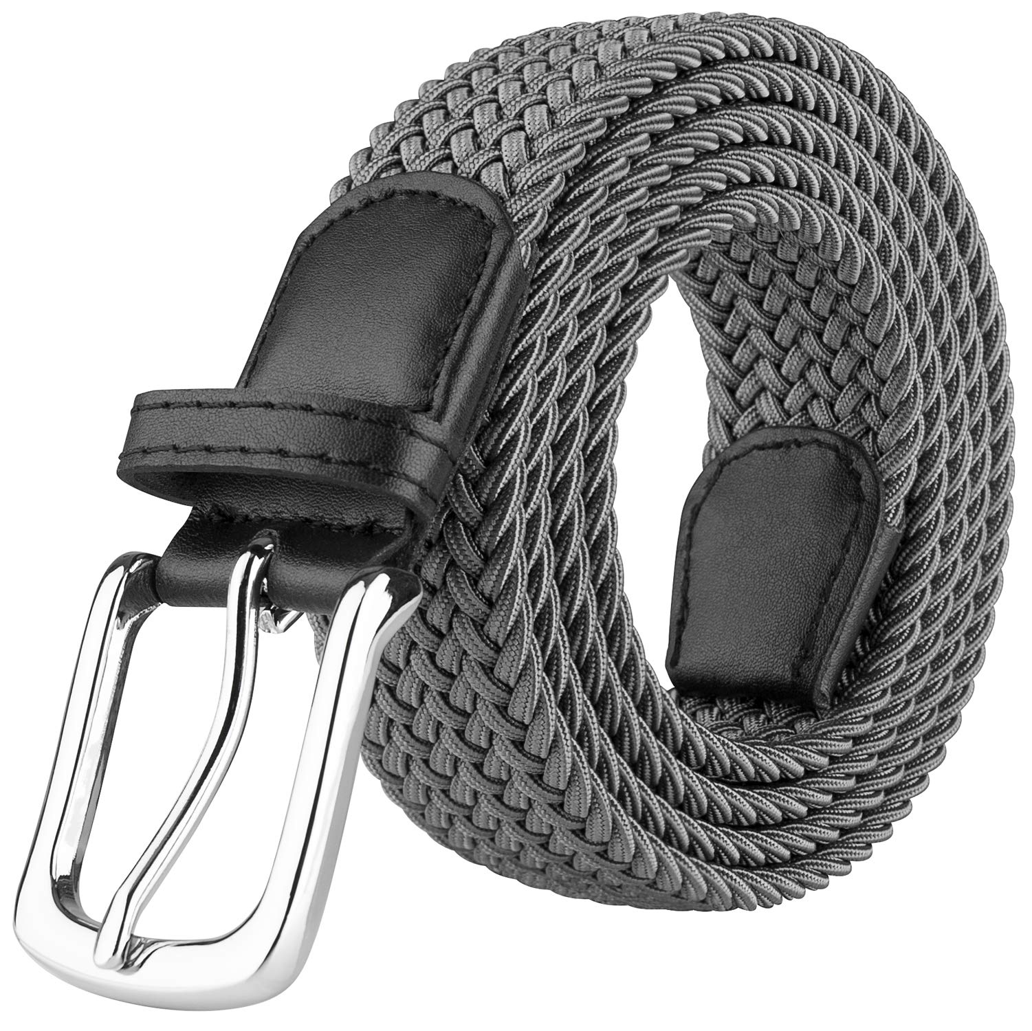 JUKMO Elastic Braided Belt, Stretch Woven Belt in Gift Box