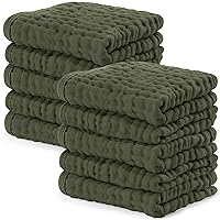 Vista 67 de Comfy Cubs - Paquete de 10 paños de muselina para eructos, 20 x 10 pulgadas, grandes, 6 capas, 100 % algodón, ultraabsorbentes, suaves, seguros