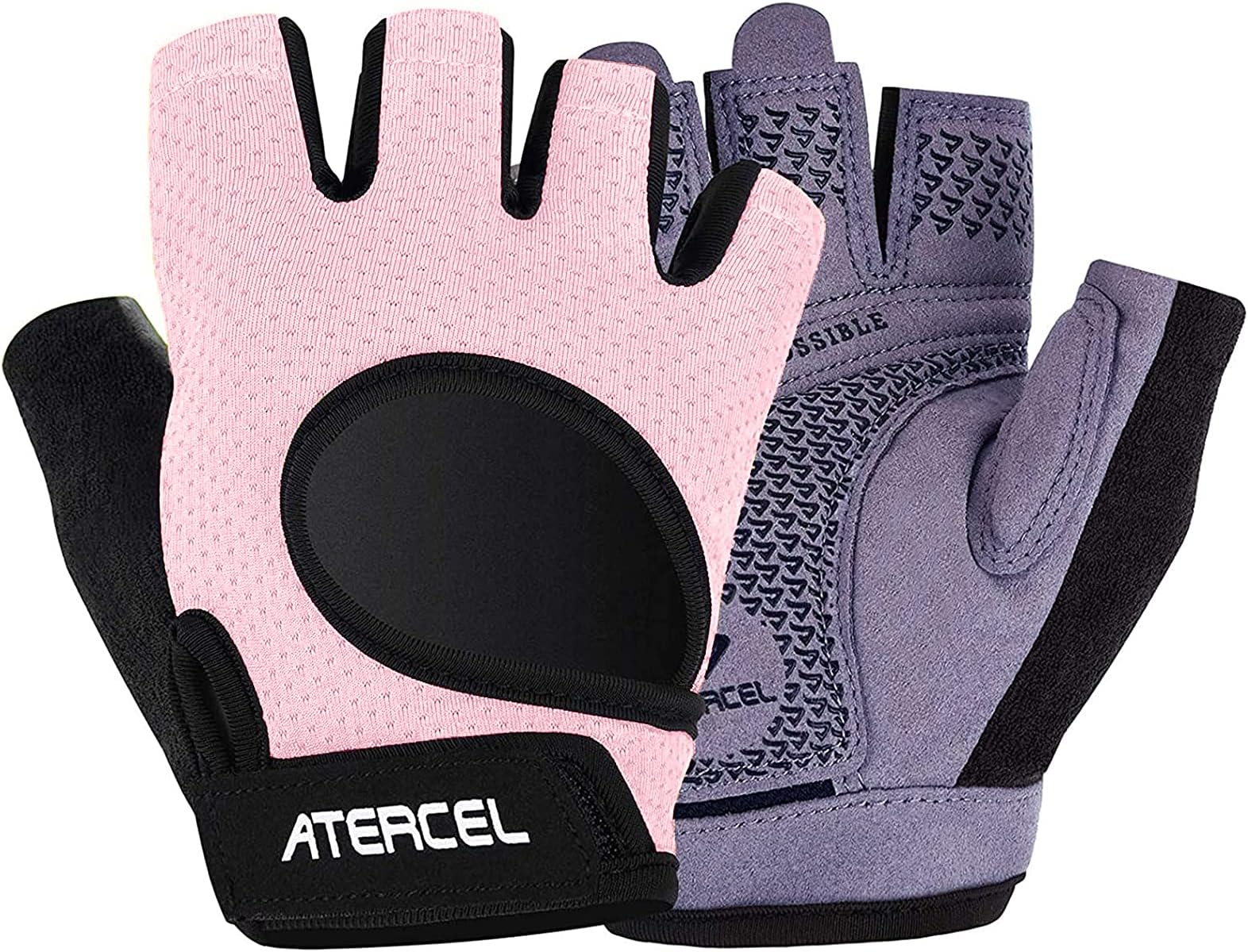 ATERCEL Weight Lifting Gloves Full Palm Protection, Workout Gloves for Gym, Cycling, Exercise, Breathable, Super Lightweight for Mens and Women
