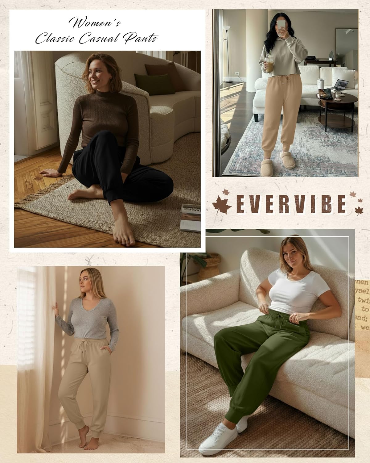 3Pack Women's Plus Size Sweatpants with Pockets Drawstring Elastic Waist Joggers Lounge Running Yoga Pants Trousers - Image 6