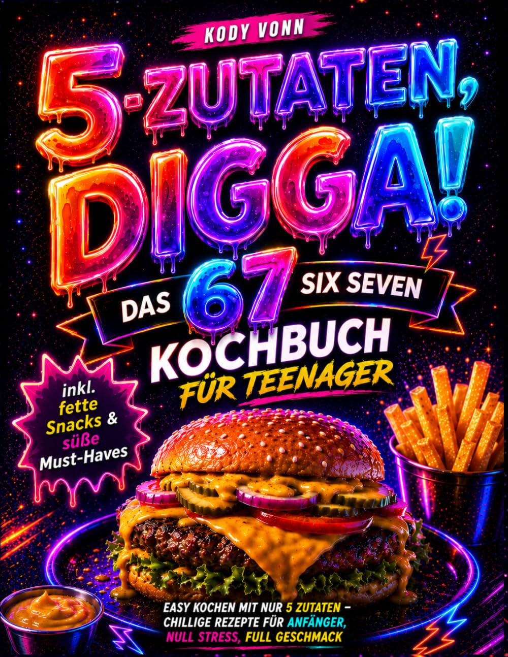 5 Zutaten, Digga! – Das 67 SIX SEVEN Kochbuch für Teenager: 120 einfache und leckere Rezepte für Anfänger – mit coolen Snacks, Airfryer-Gerichten, Pasta, Desserts & mehr