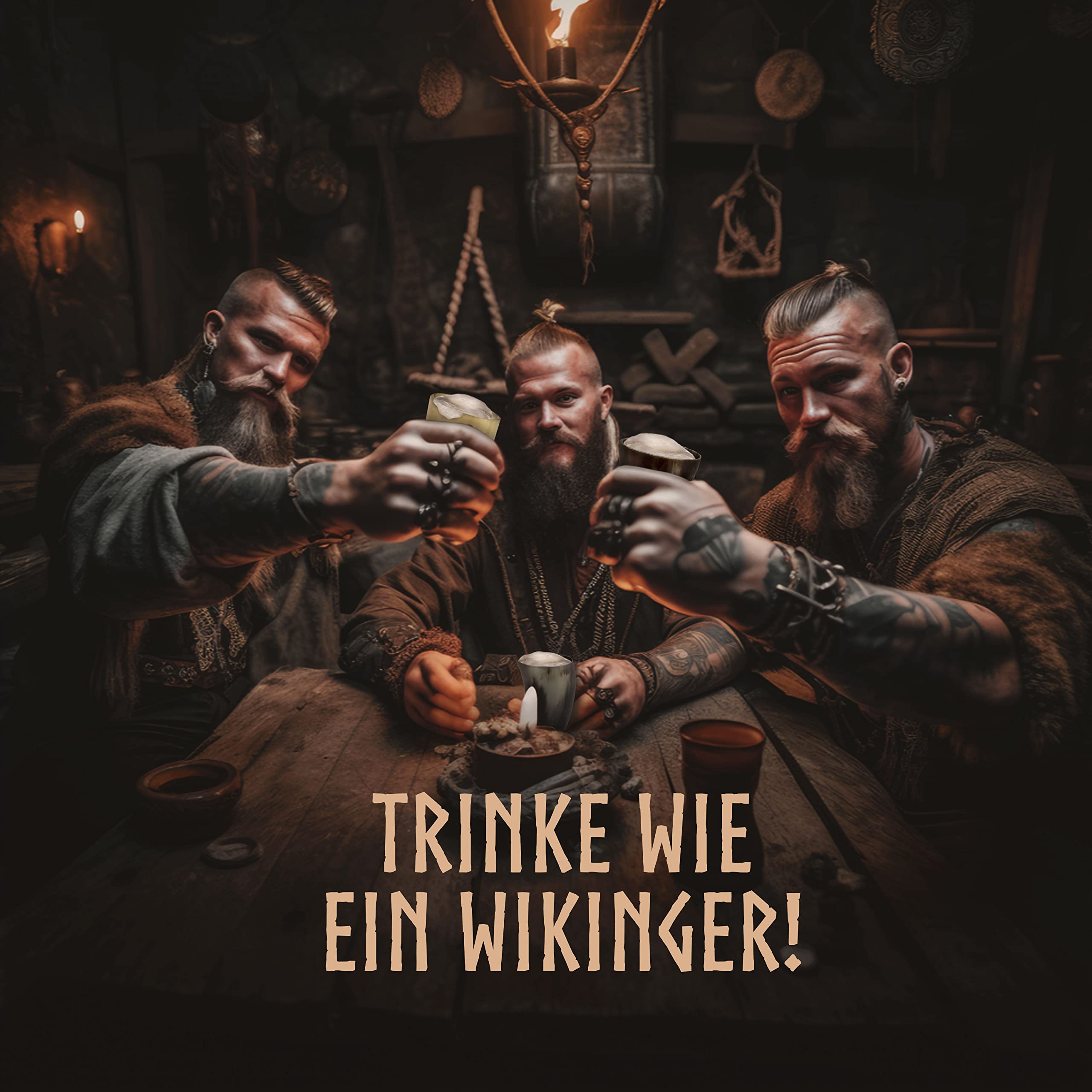 VIKING CRAFT Lot de 6 Gobelets en Corne à Boire - 80 ml + Décapsuleur - Décoration et Cadeau Viking pour Hommes et Femmes, Article de Fan