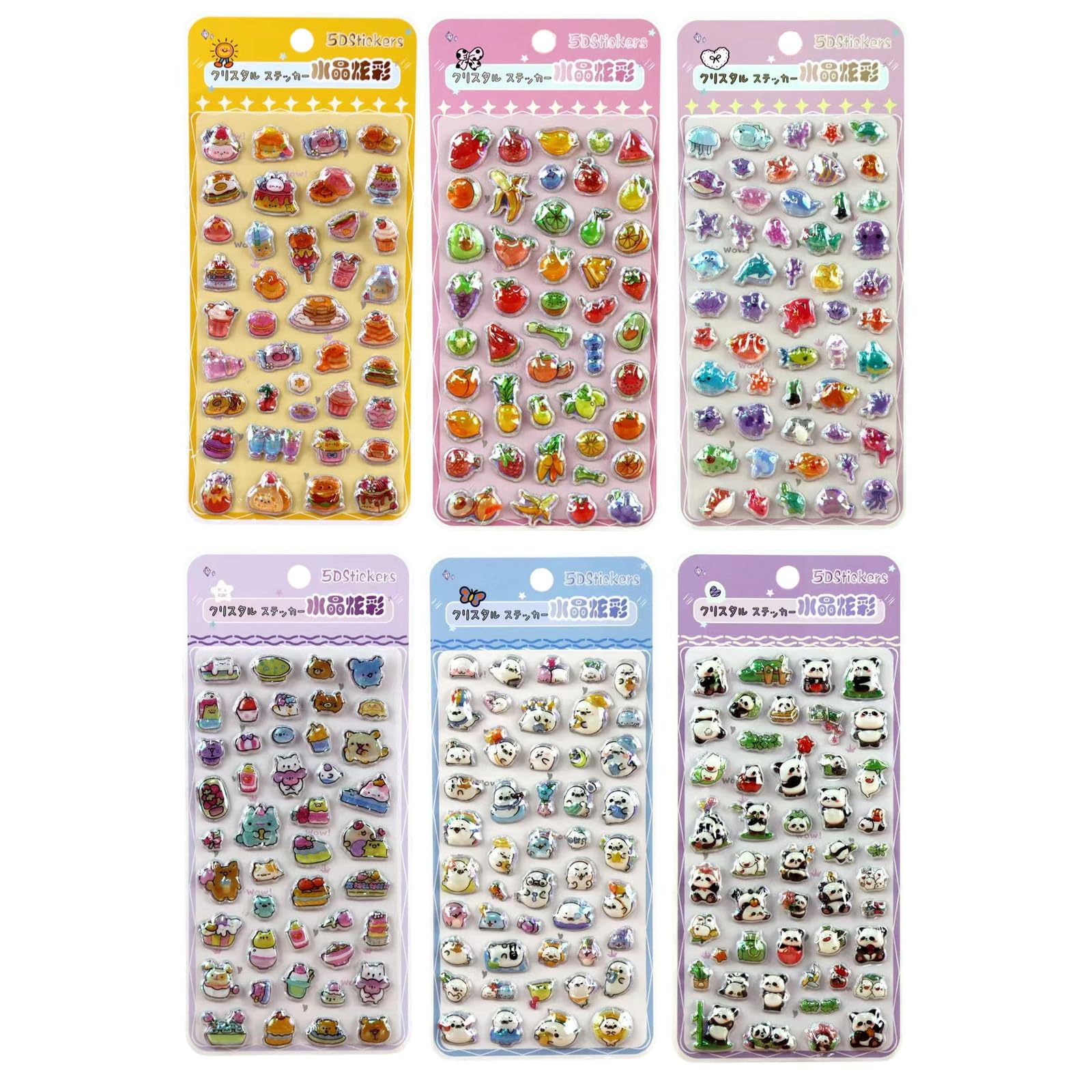 Msioytog Puffier Cartoon Handcraft Stickers Tiny For Notebook Scrapbooking Adults Scrapbooking