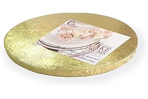 Cakebon Cake Drum Gold Cake Boards - Thick Cake Board 12 Inch Round 1-Pack