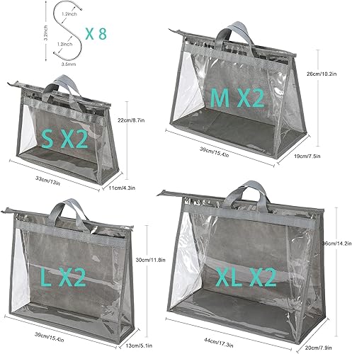 Miniatura 4 de CINPIUK Bolsas antipolvo, organizador de almacenamiento transparente para armario, bolsas pequeñas a extra grandes, bolsas sin polvo, bolsa de