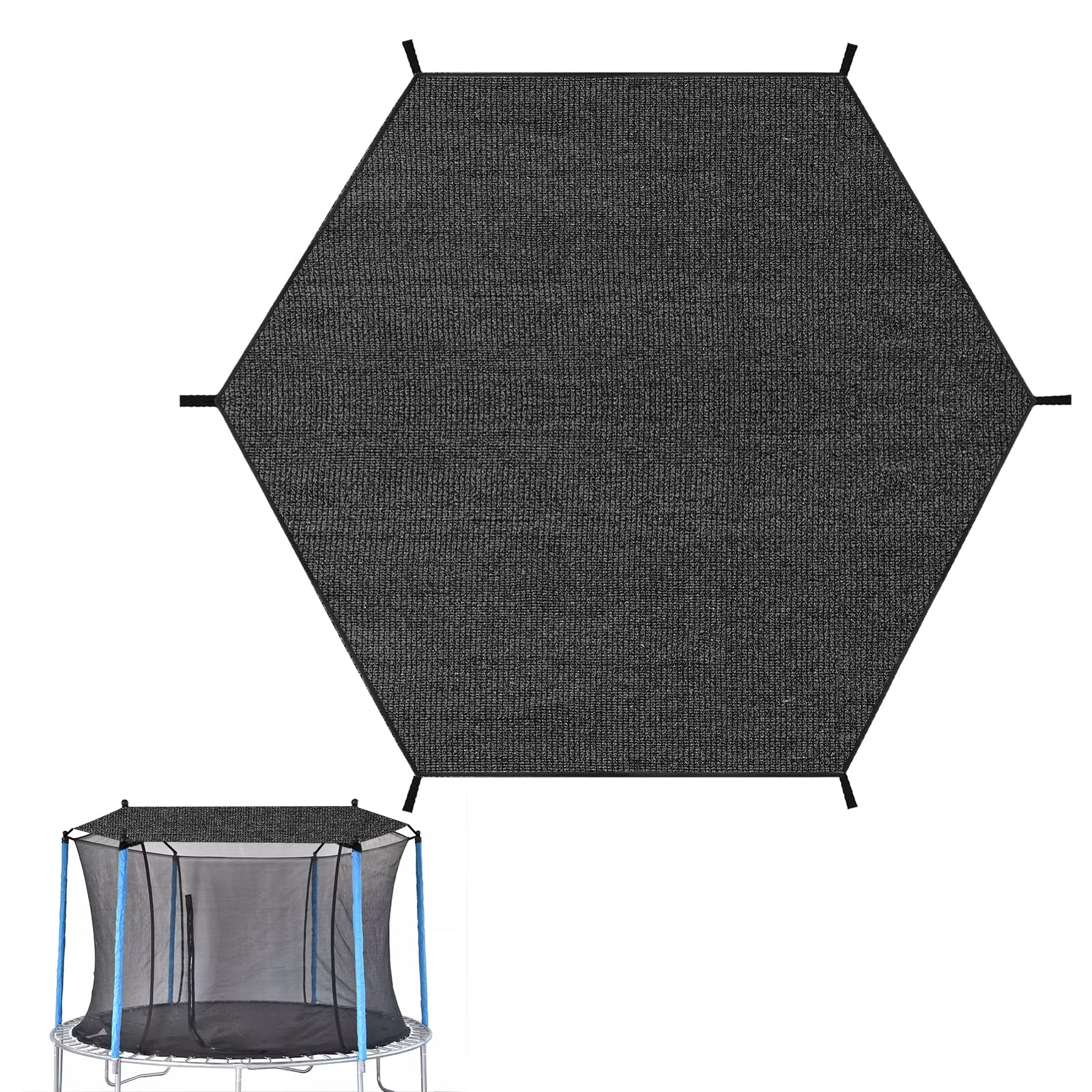 AOOSA Cubierta para trampolín,6 Barras Trampolín Red de Protección Solar, Impermeable Accesorios para Trampolines de recreo al Aire Libre
